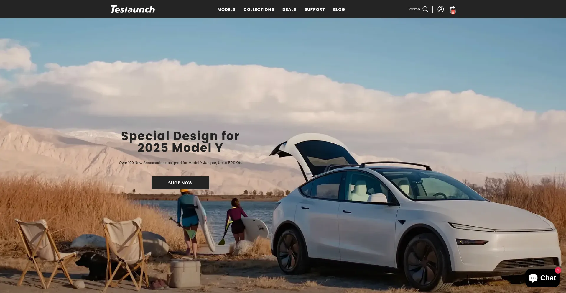 Website screenshot of Teslaunch.net