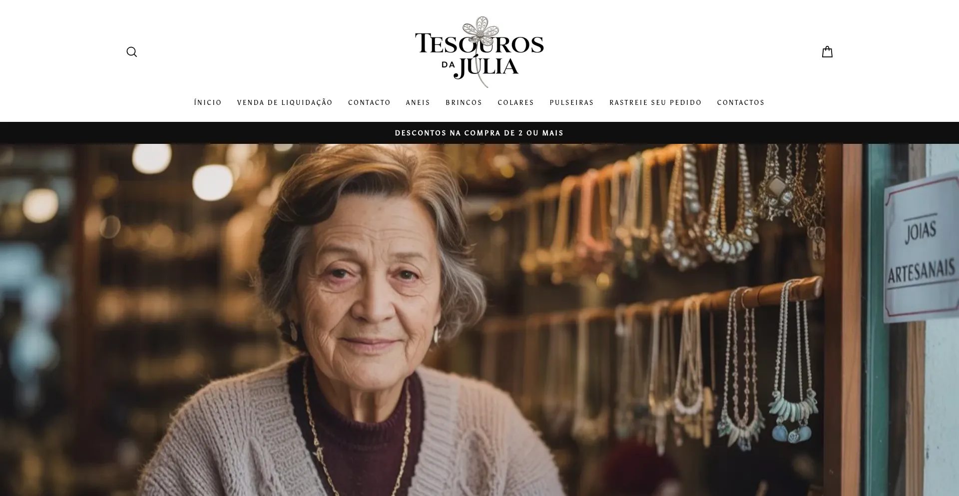 Website screenshot of Tesouros-da-julia.pt