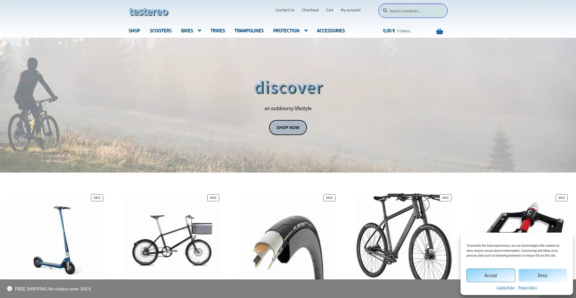 Website screenshot of Testereo.com