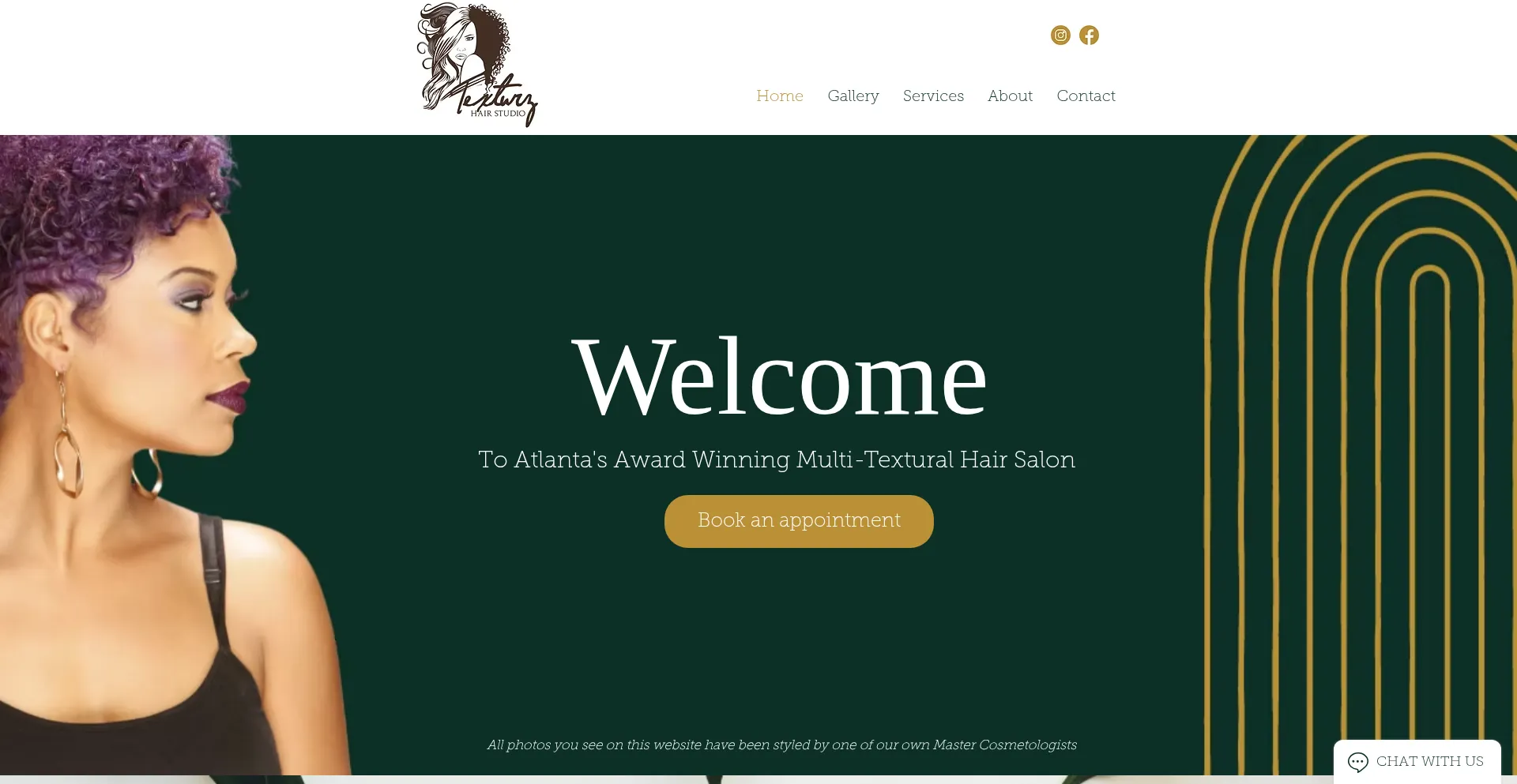 Website screenshot of Texturzhairstudio.com