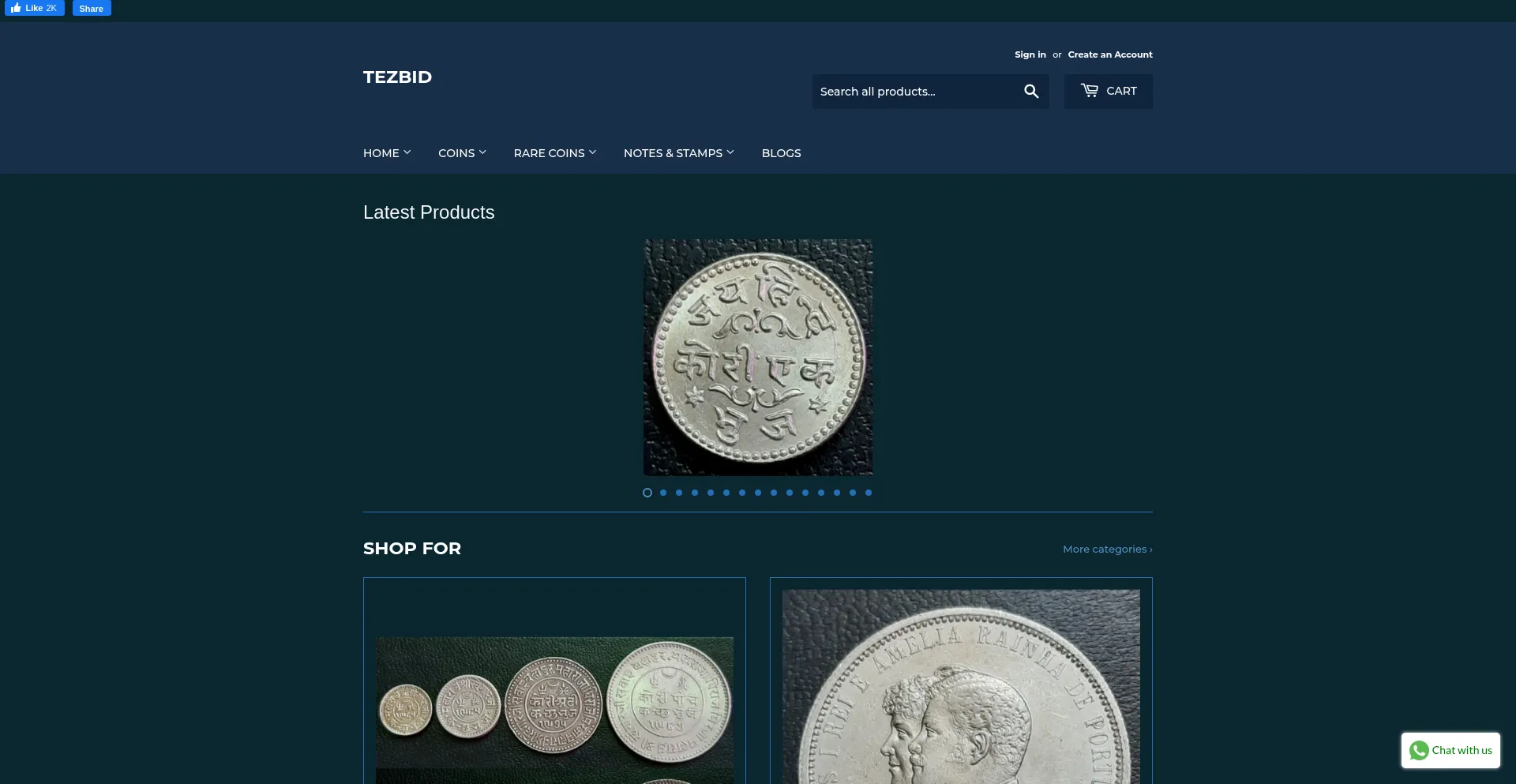 Website screenshot of Tezbid.com