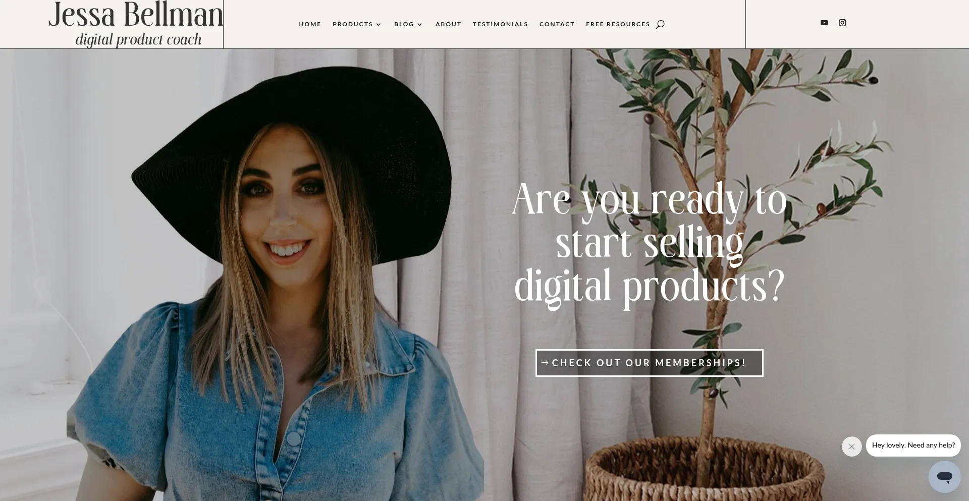 Website screenshot of Thatjessab.com
