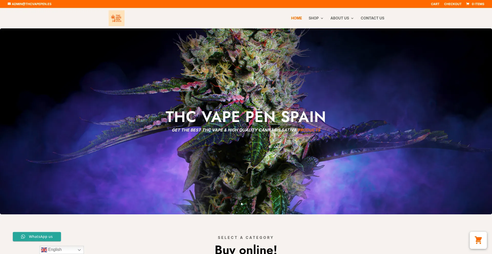 Website screenshot of Thcvapepen.es