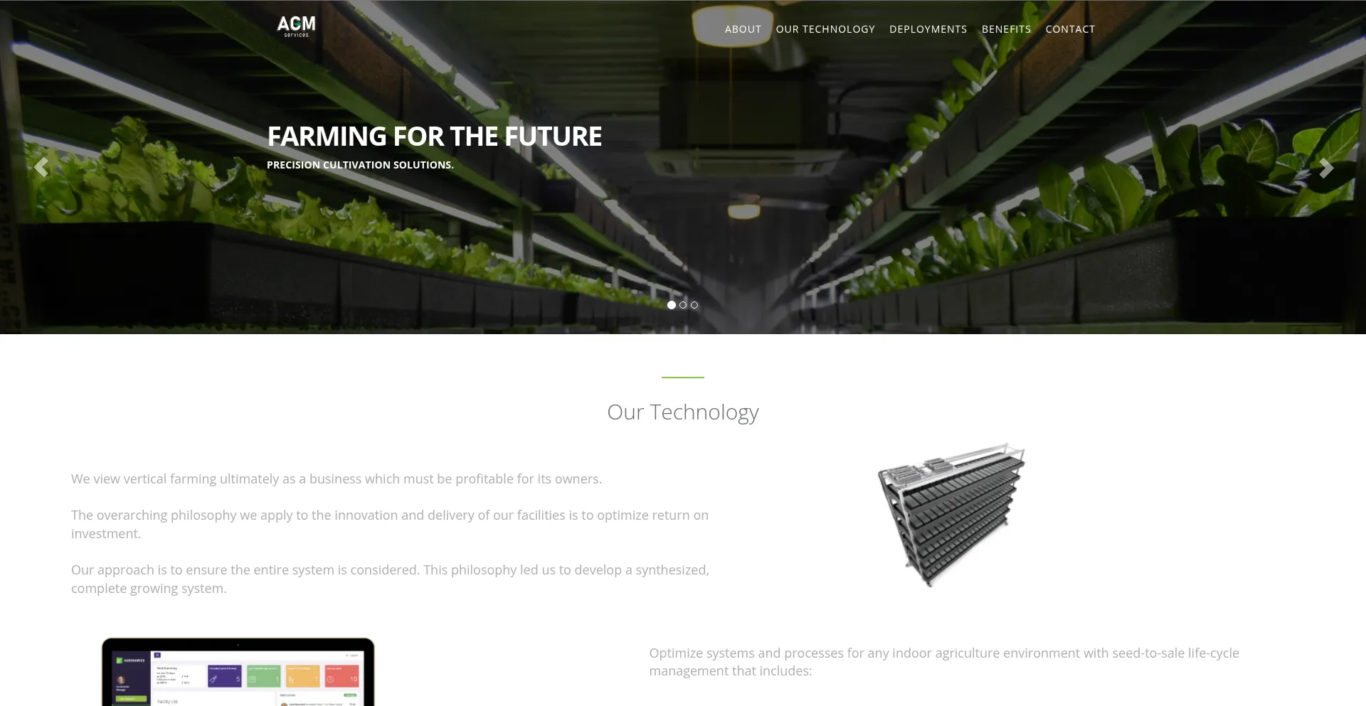 Website screenshot of Theagmservice.com