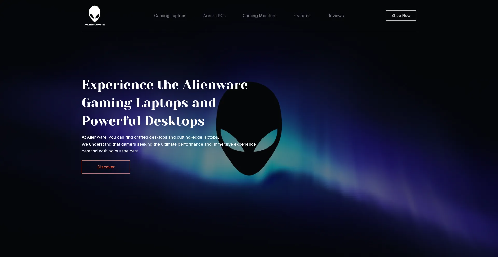 Website screenshot of Thealienware.com