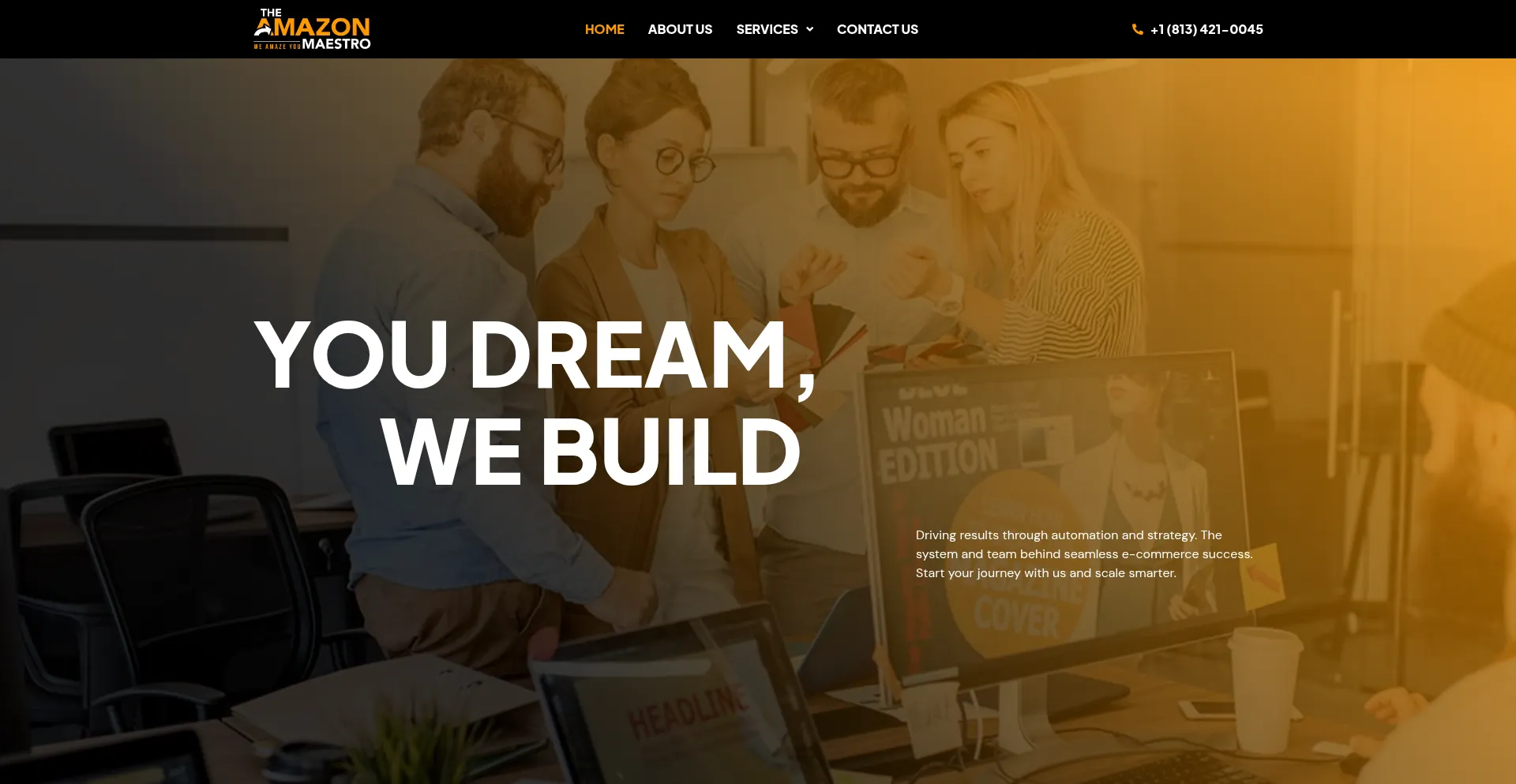 Website screenshot of Theamazonmaestro.com
