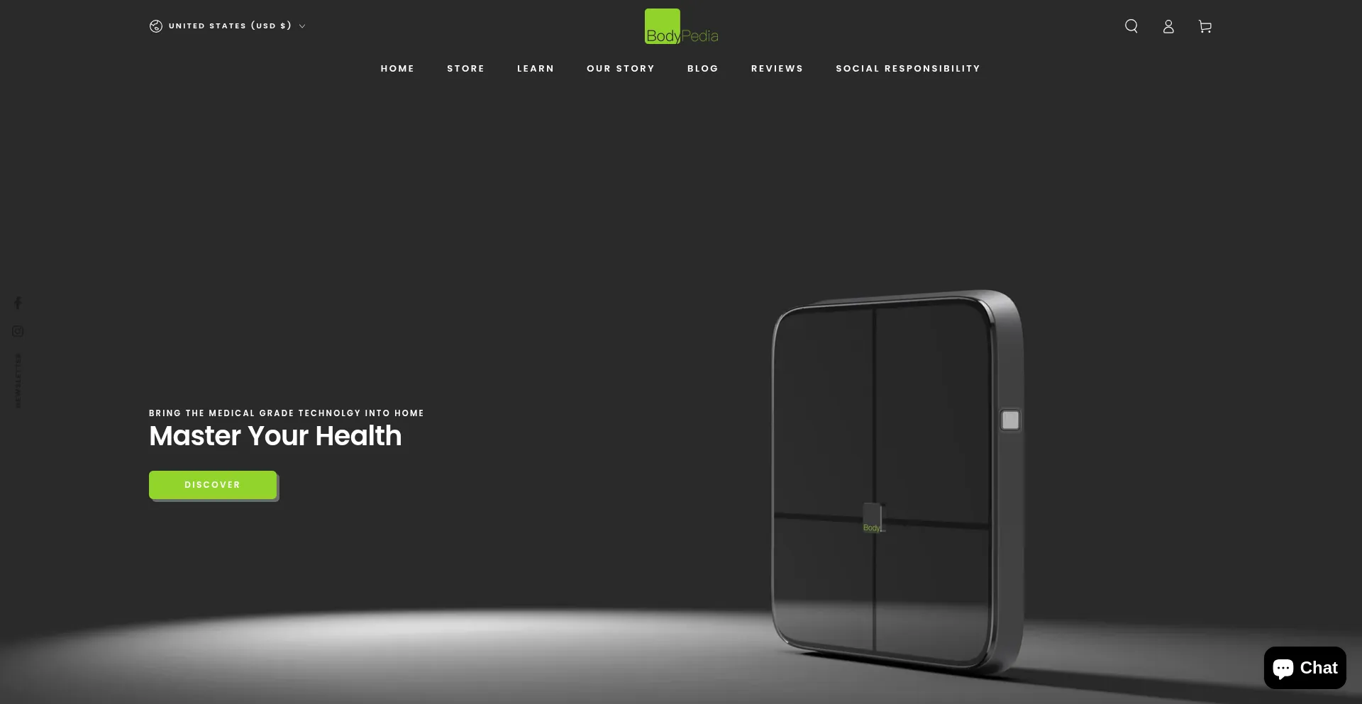 Website screenshot of Thebodypedia.com