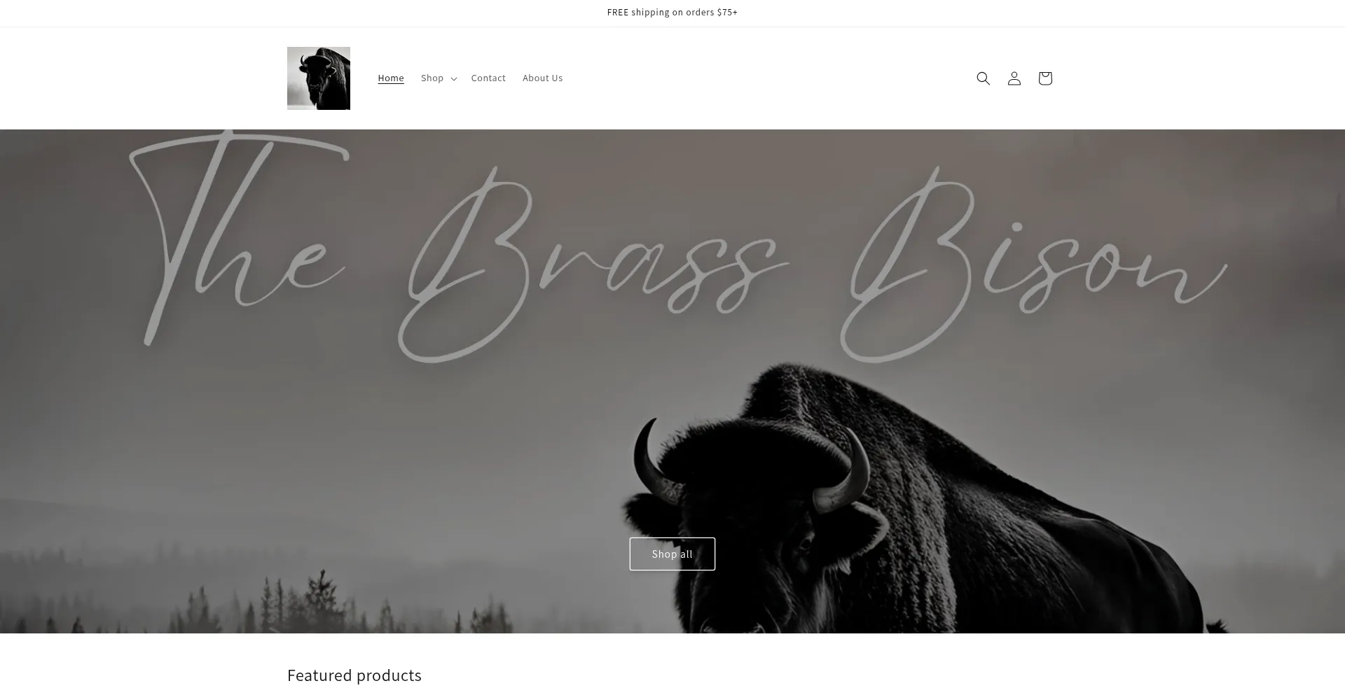 Website screenshot of Thebrassbison.com
