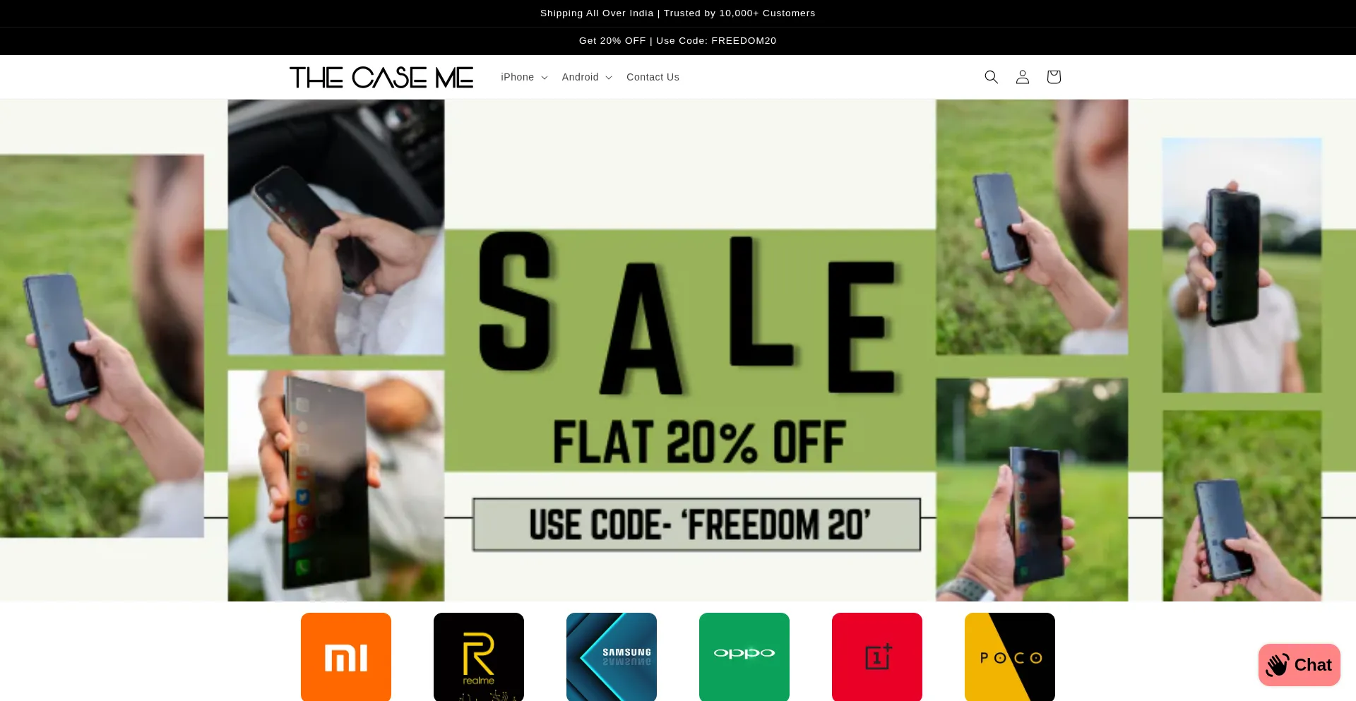 Website screenshot of Thecaseme.com