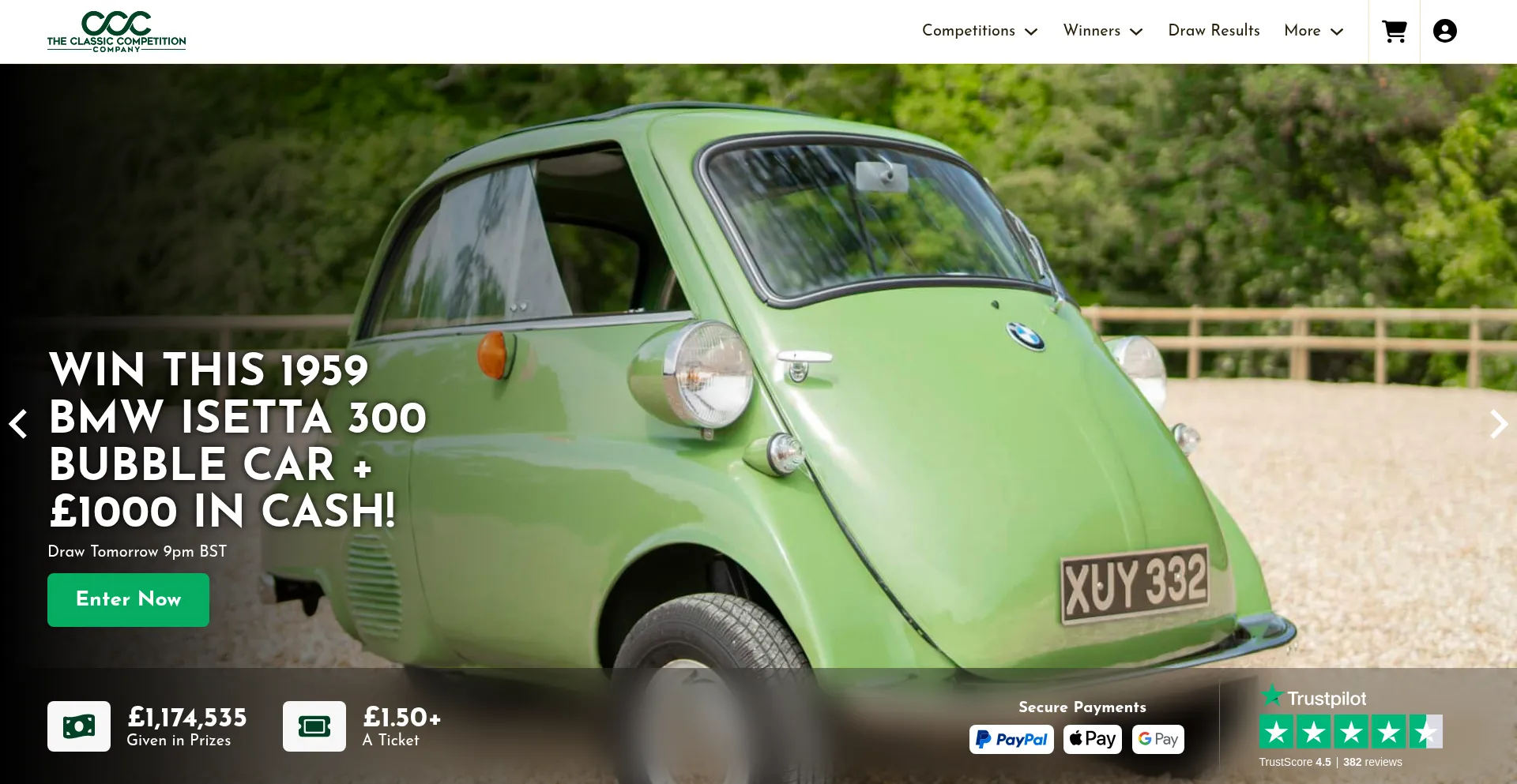 Website screenshot of Theclassiccompetitioncompany.com