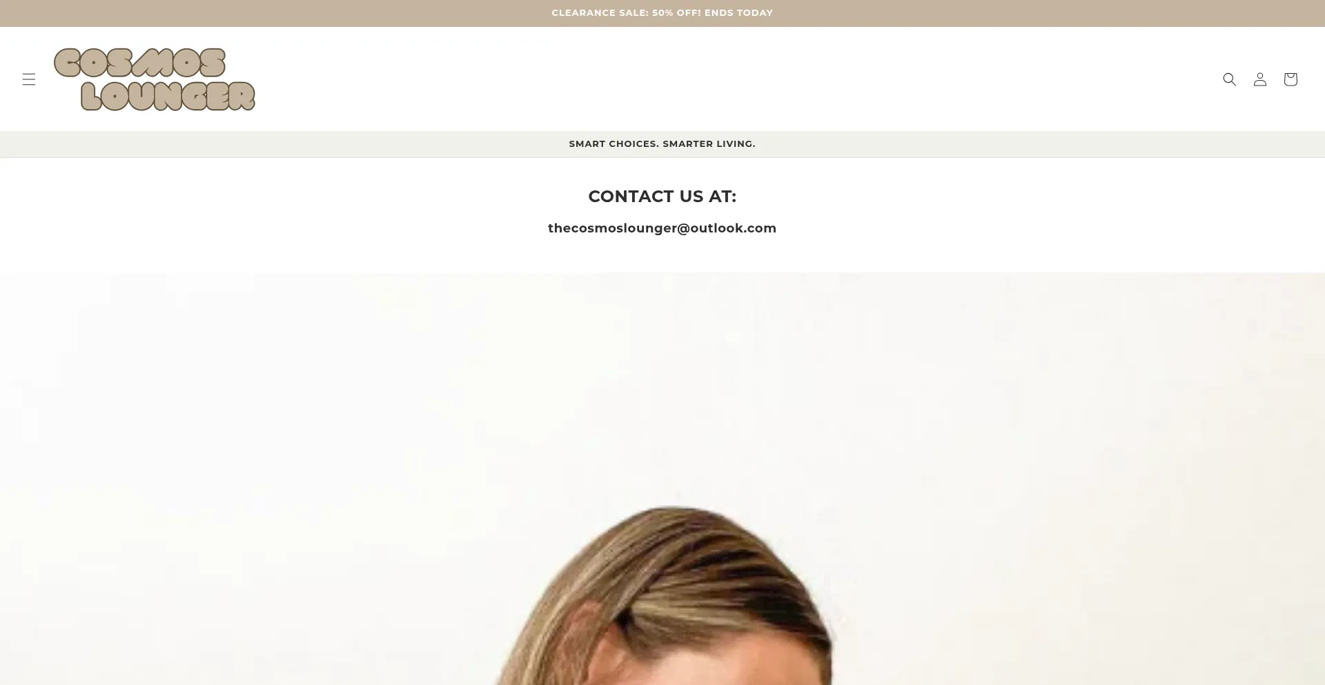 Website screenshot of Thecosmoslounger.com