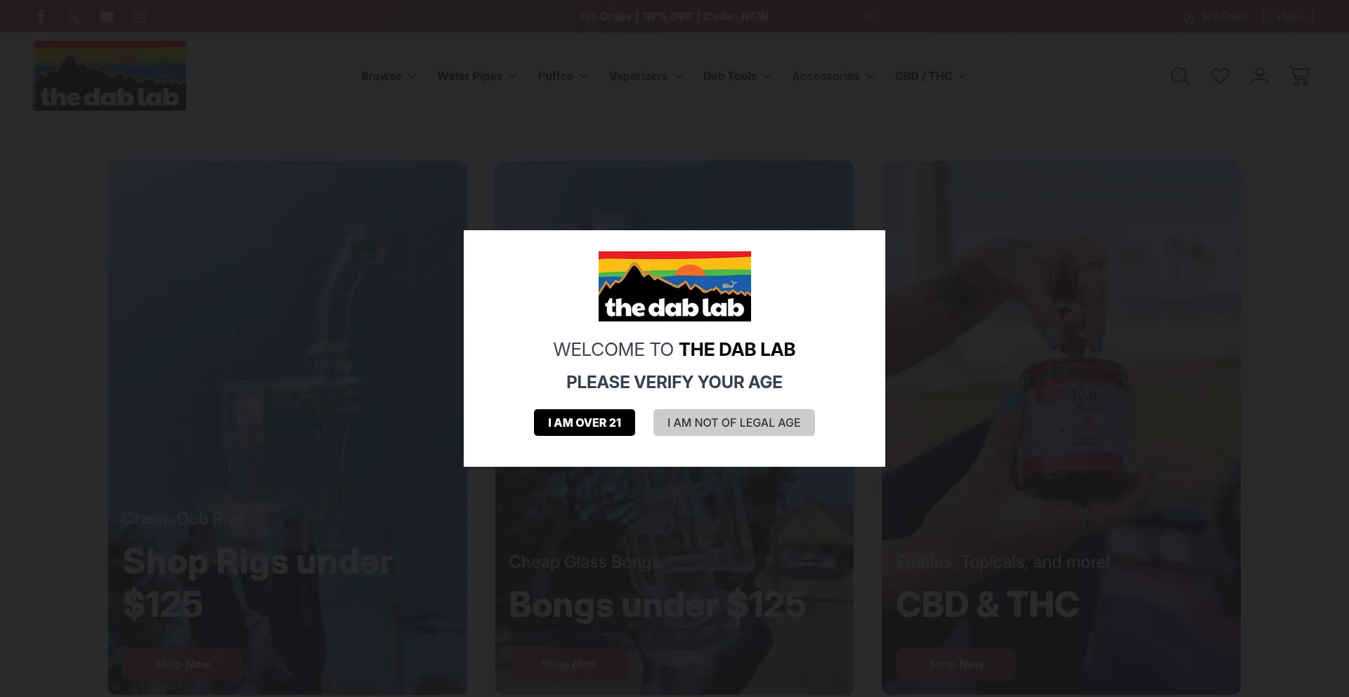 Website screenshot of Thedablab.com