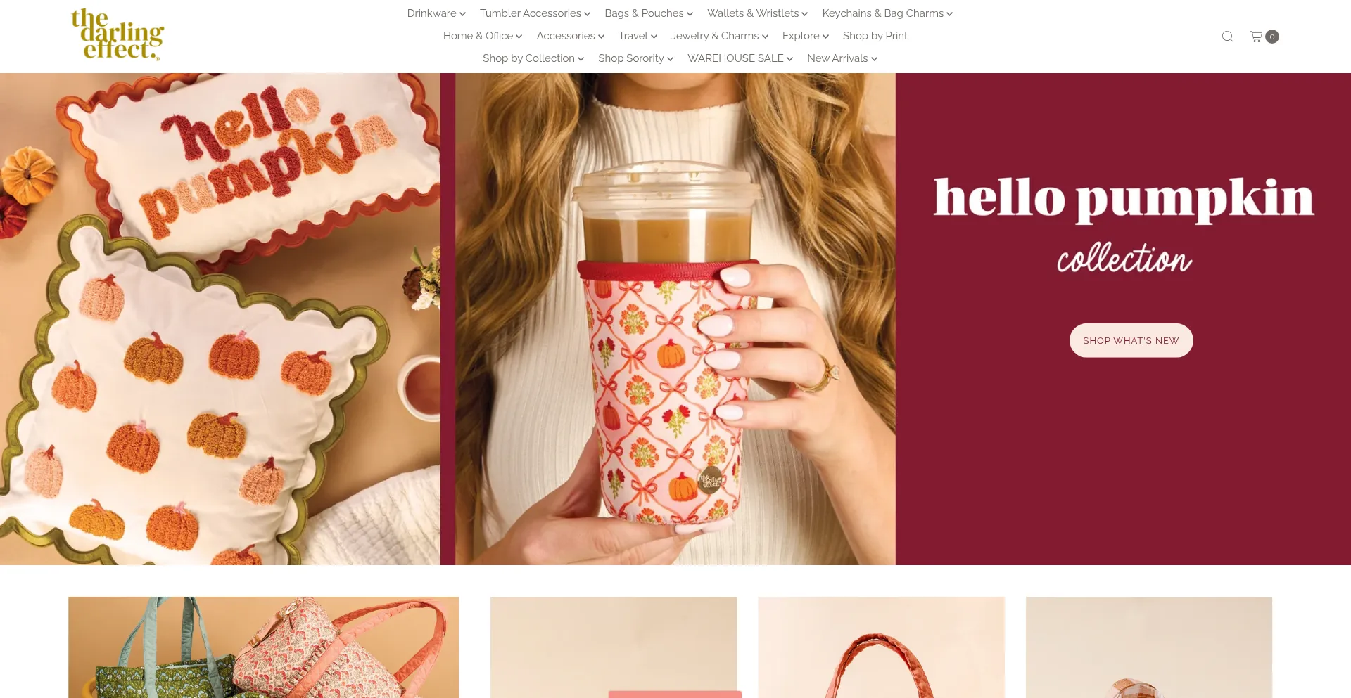 Website screenshot of Thedarlingeffect.com