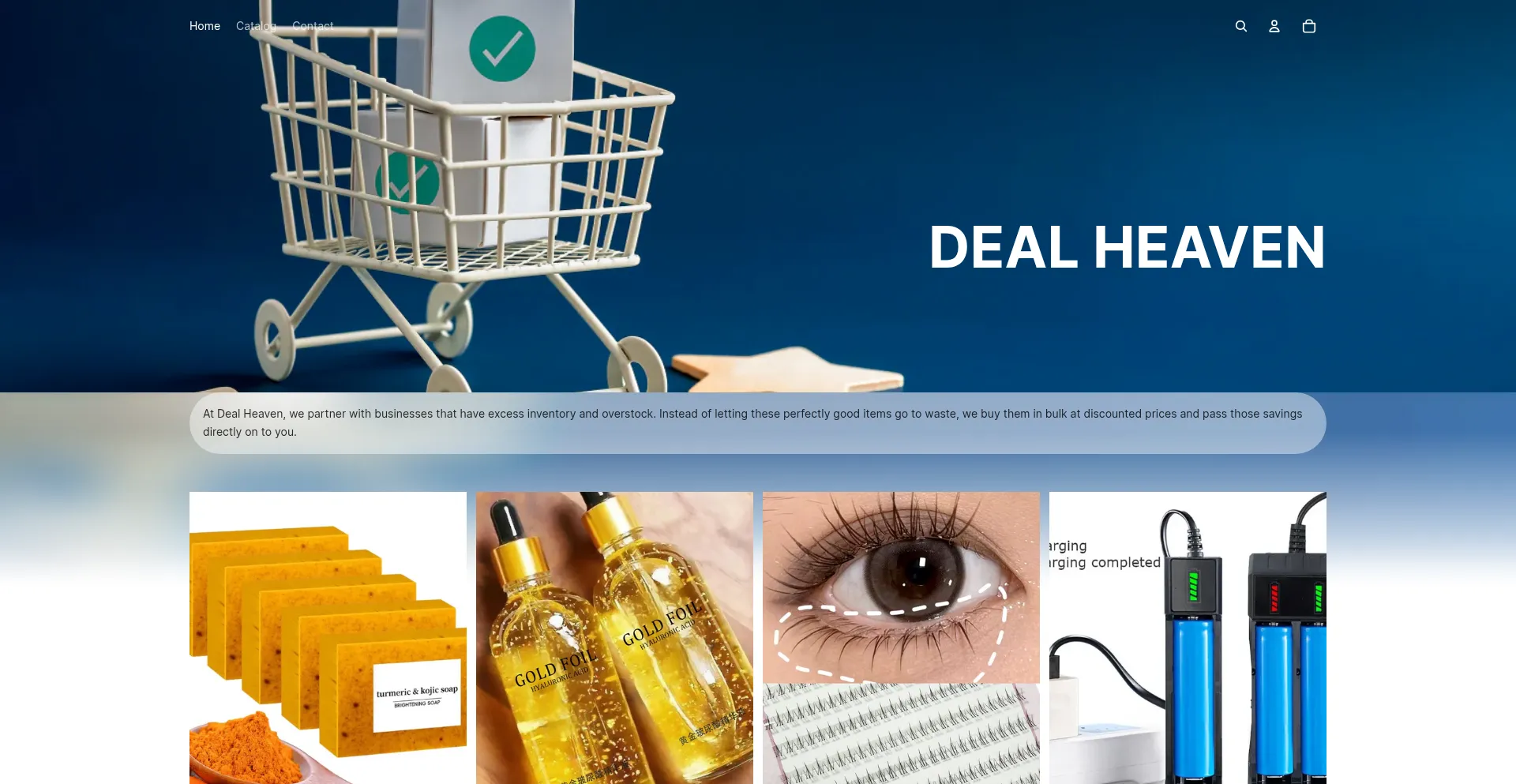 Website screenshot of Thedealheaven.com
