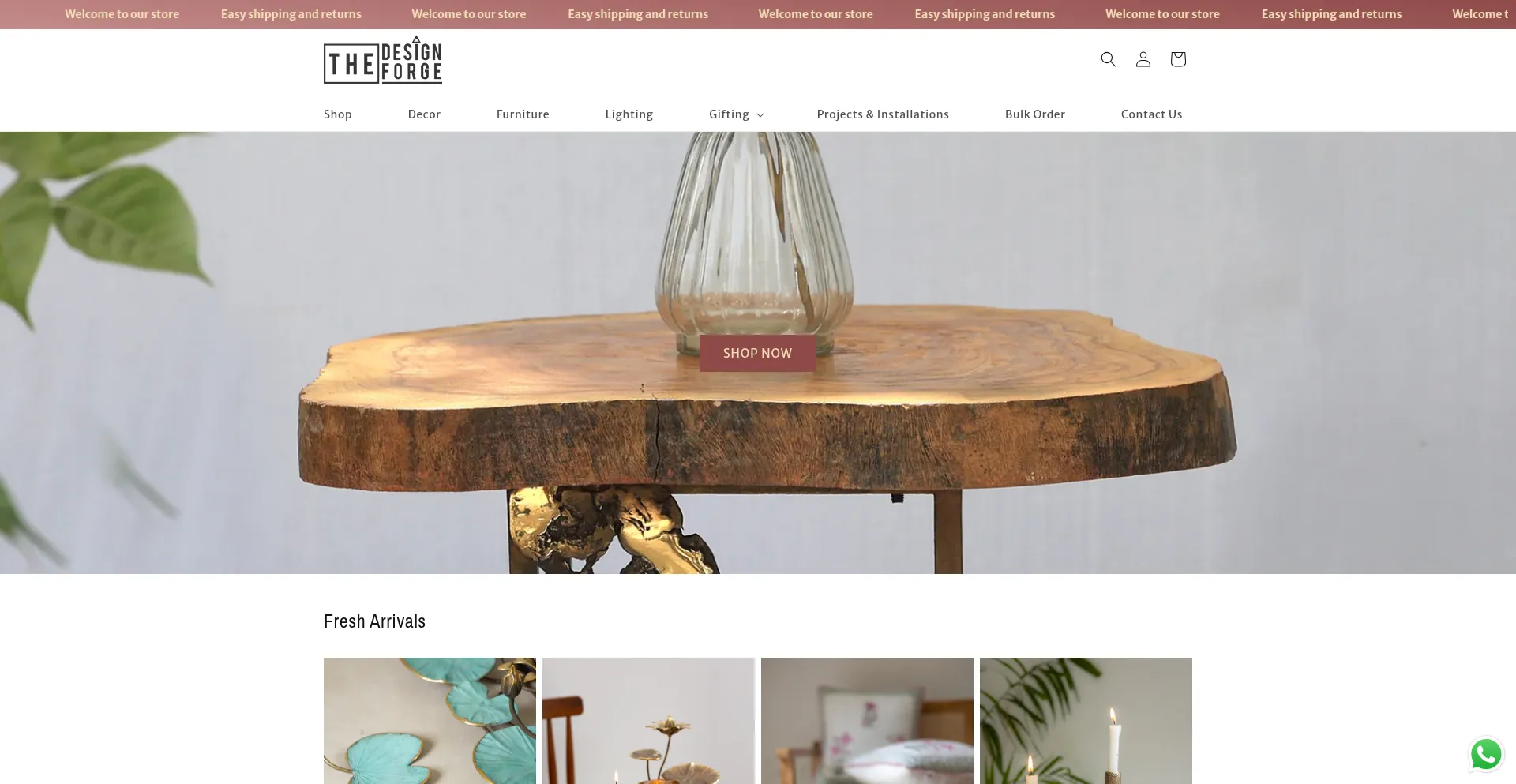 Website screenshot of Thedesignforge.in