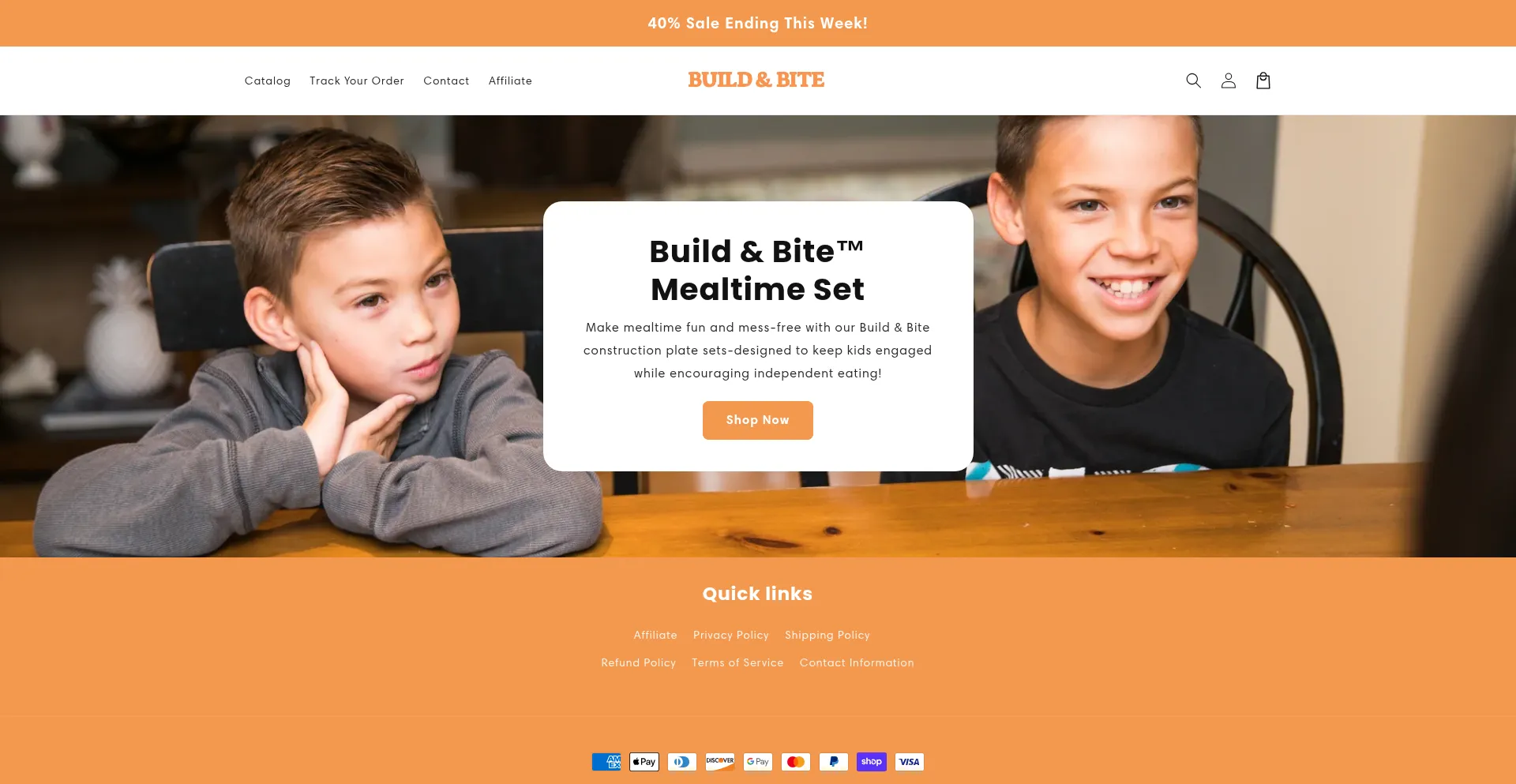 Website screenshot of Thedino.store