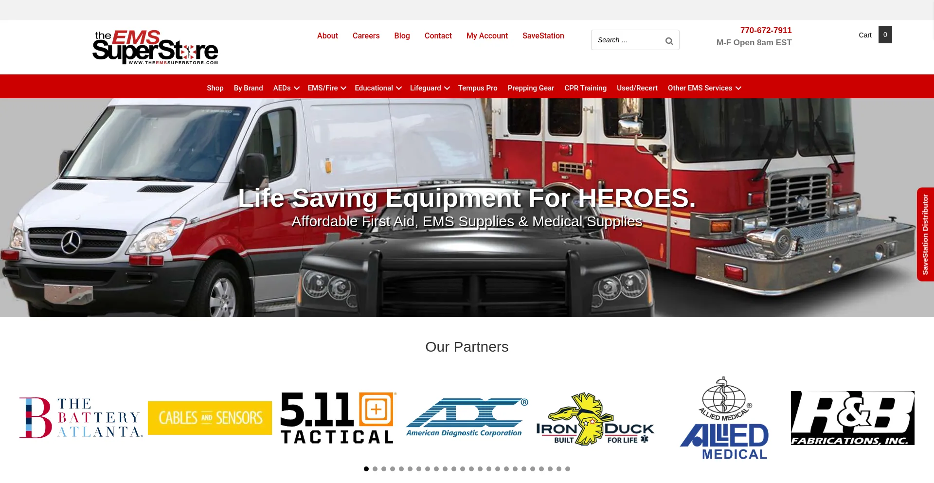 Website screenshot of Theemssuperstore.com