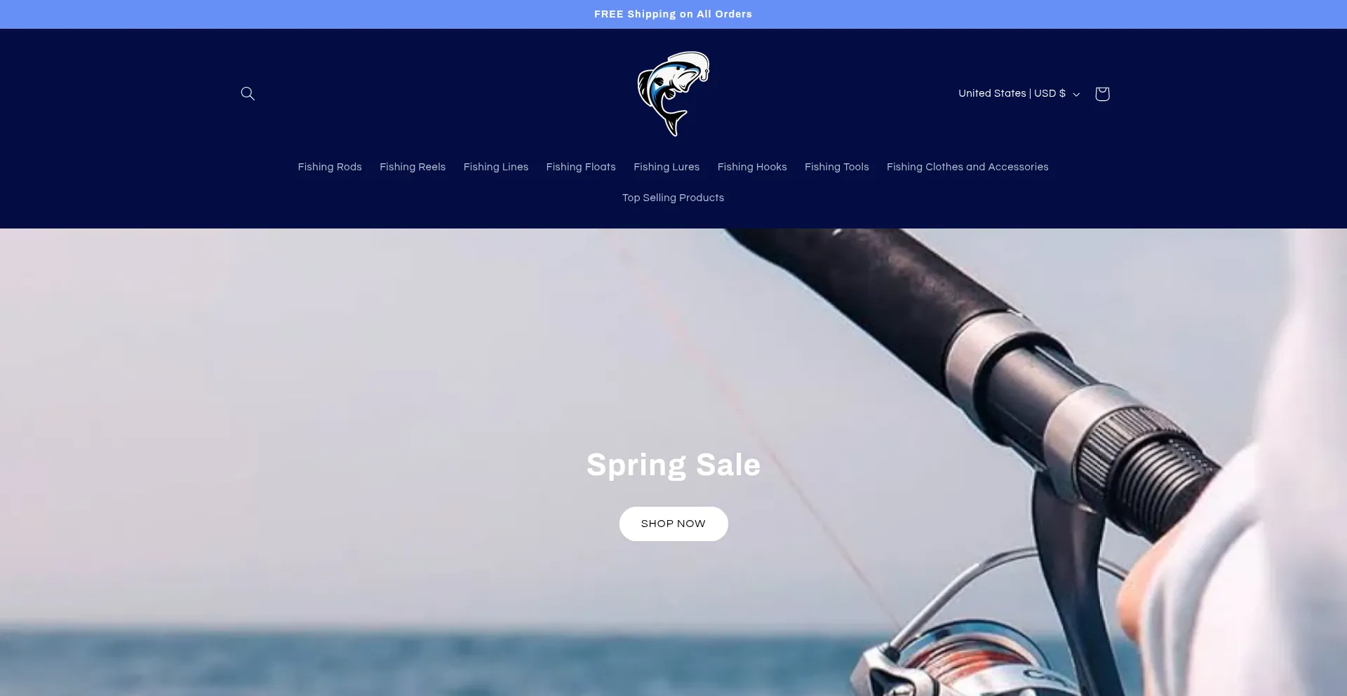 Website screenshot of Thefishingfuison.com