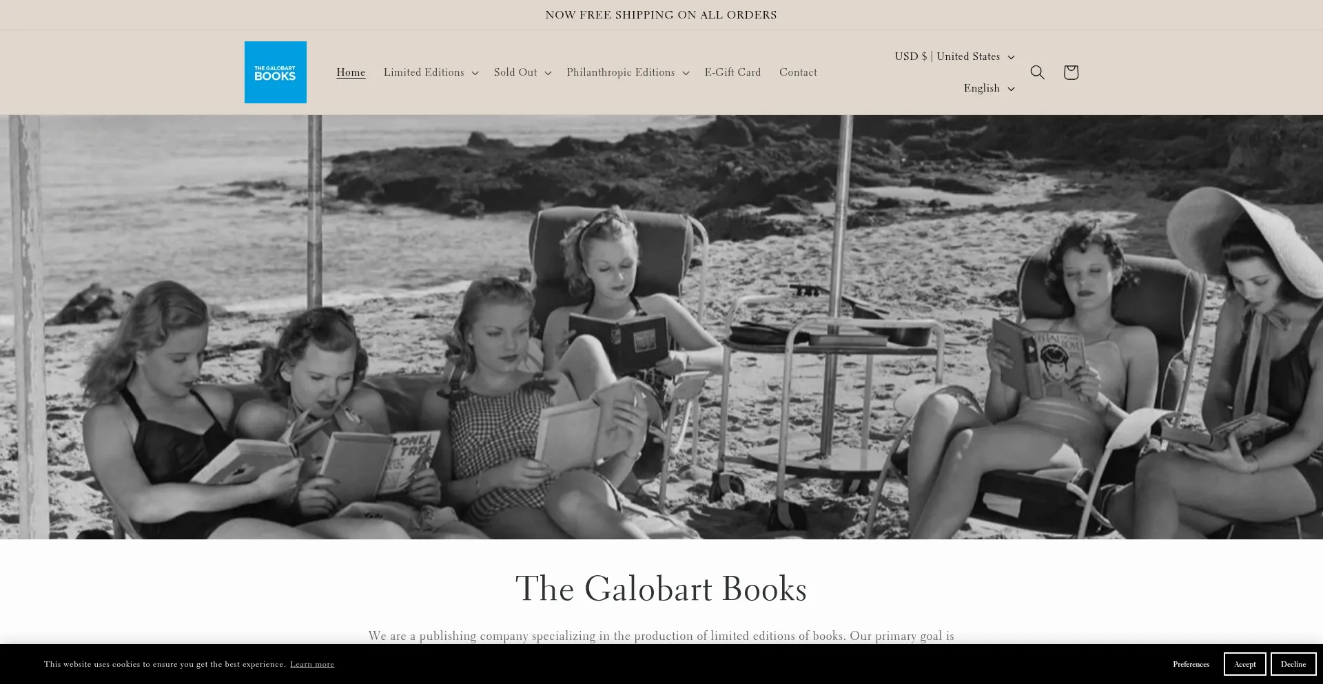 Website screenshot of Thegalobart.us