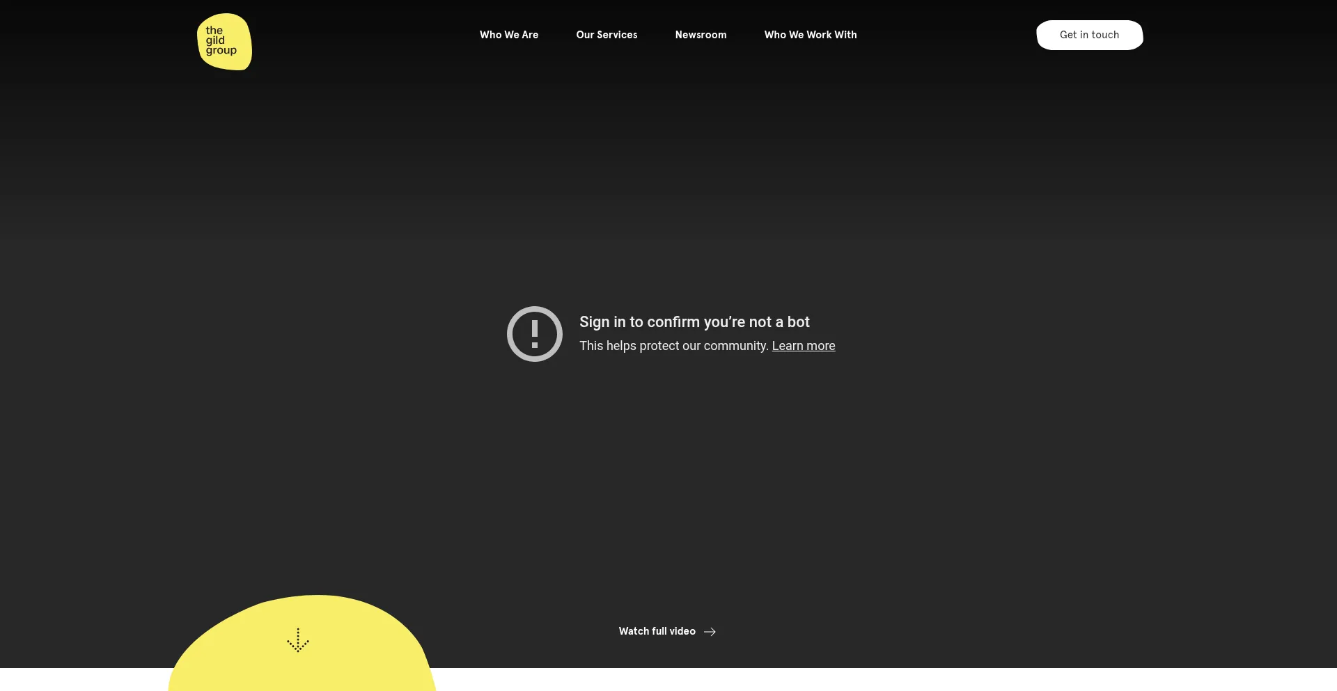 Website screenshot of Thegildgroup.com