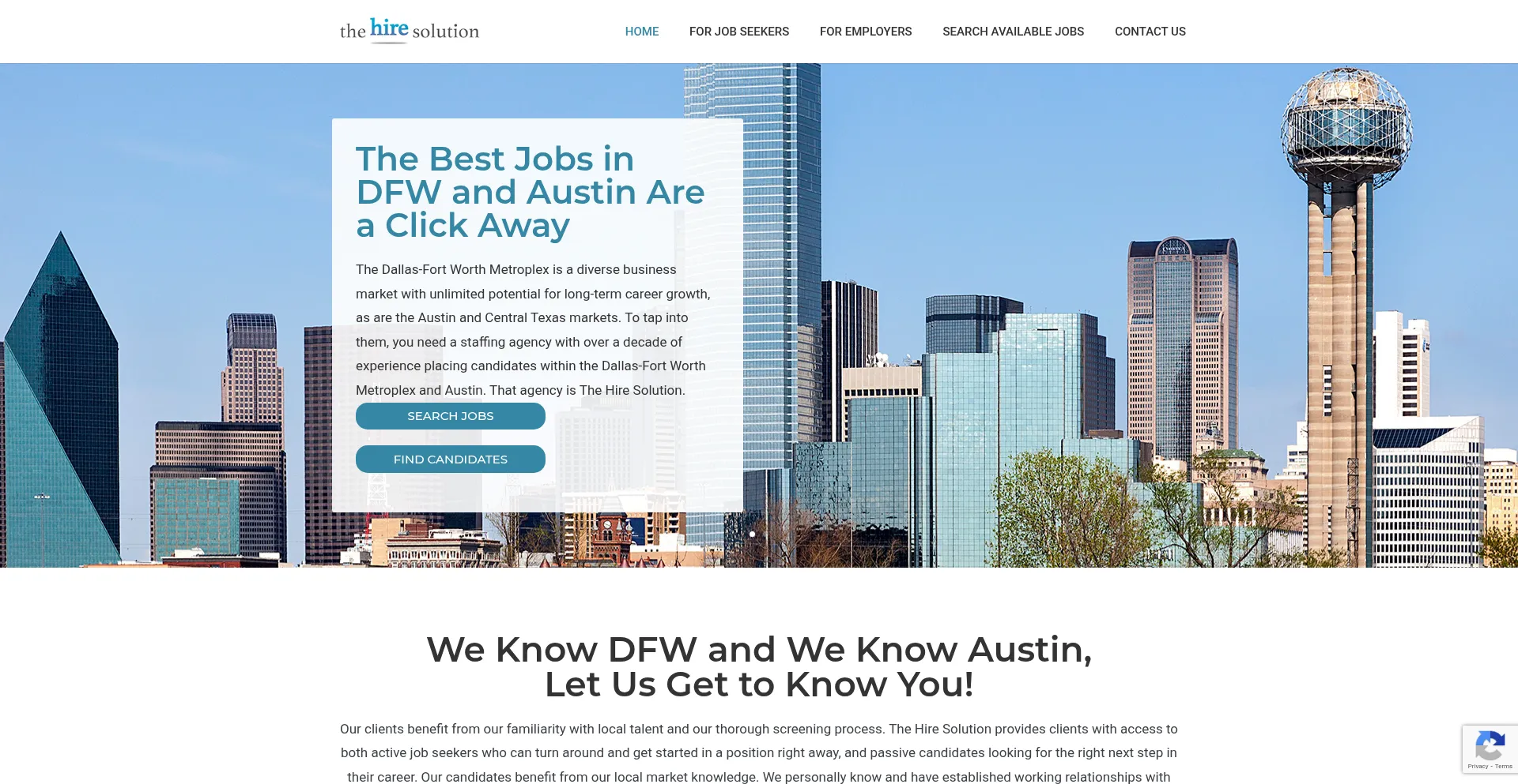 Website screenshot of Thehiresolution.com