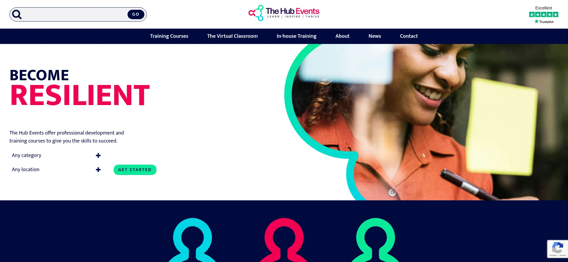Website screenshot of Thehubevents.com