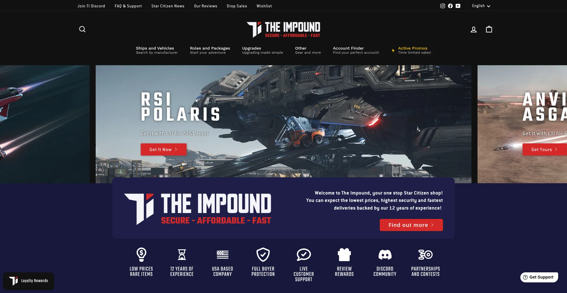 Website screenshot of Theimpound.com
