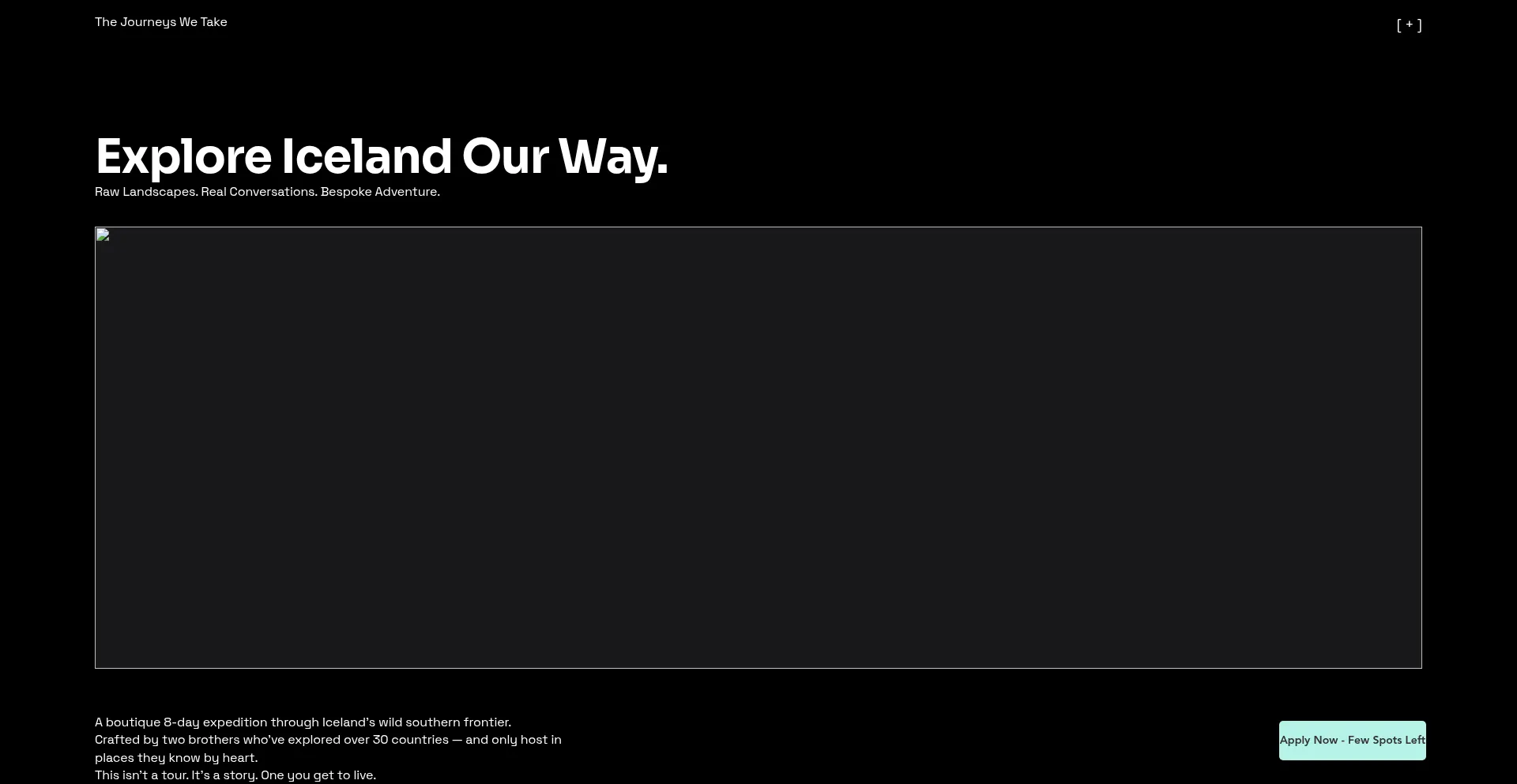 Website screenshot of Thejourneyswetake.com