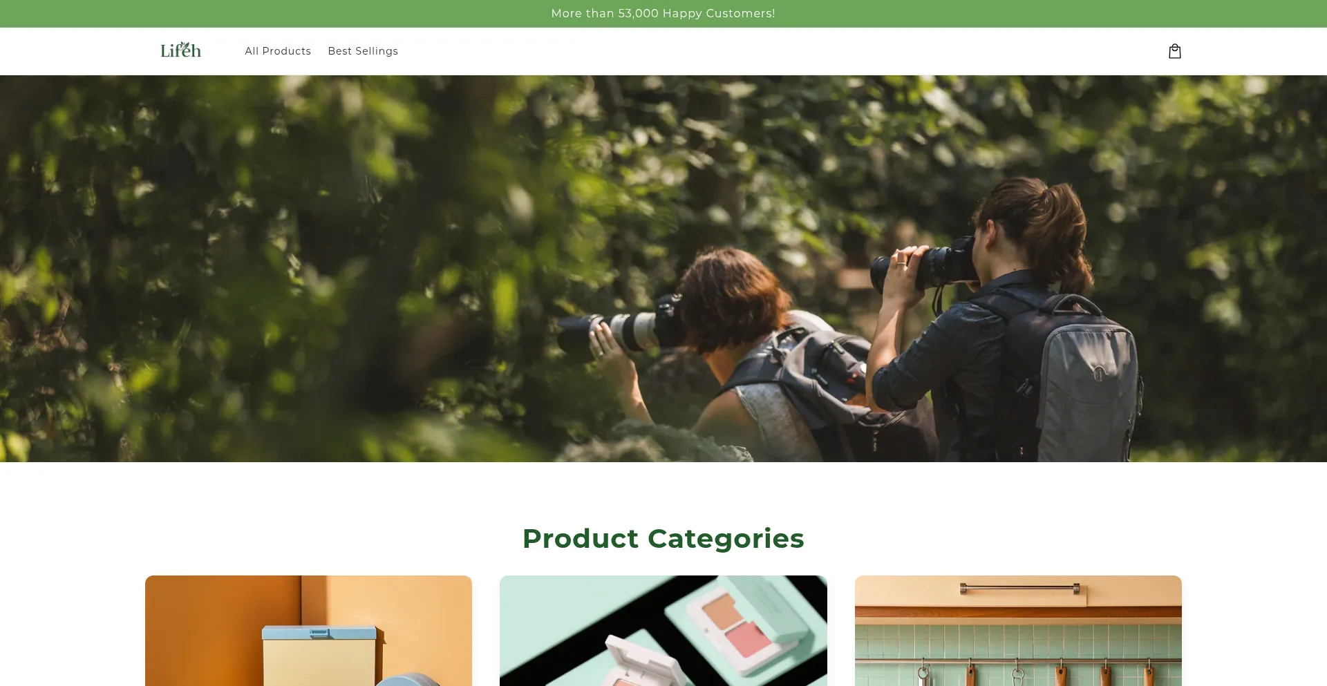 Website screenshot of Thelifehshop.com