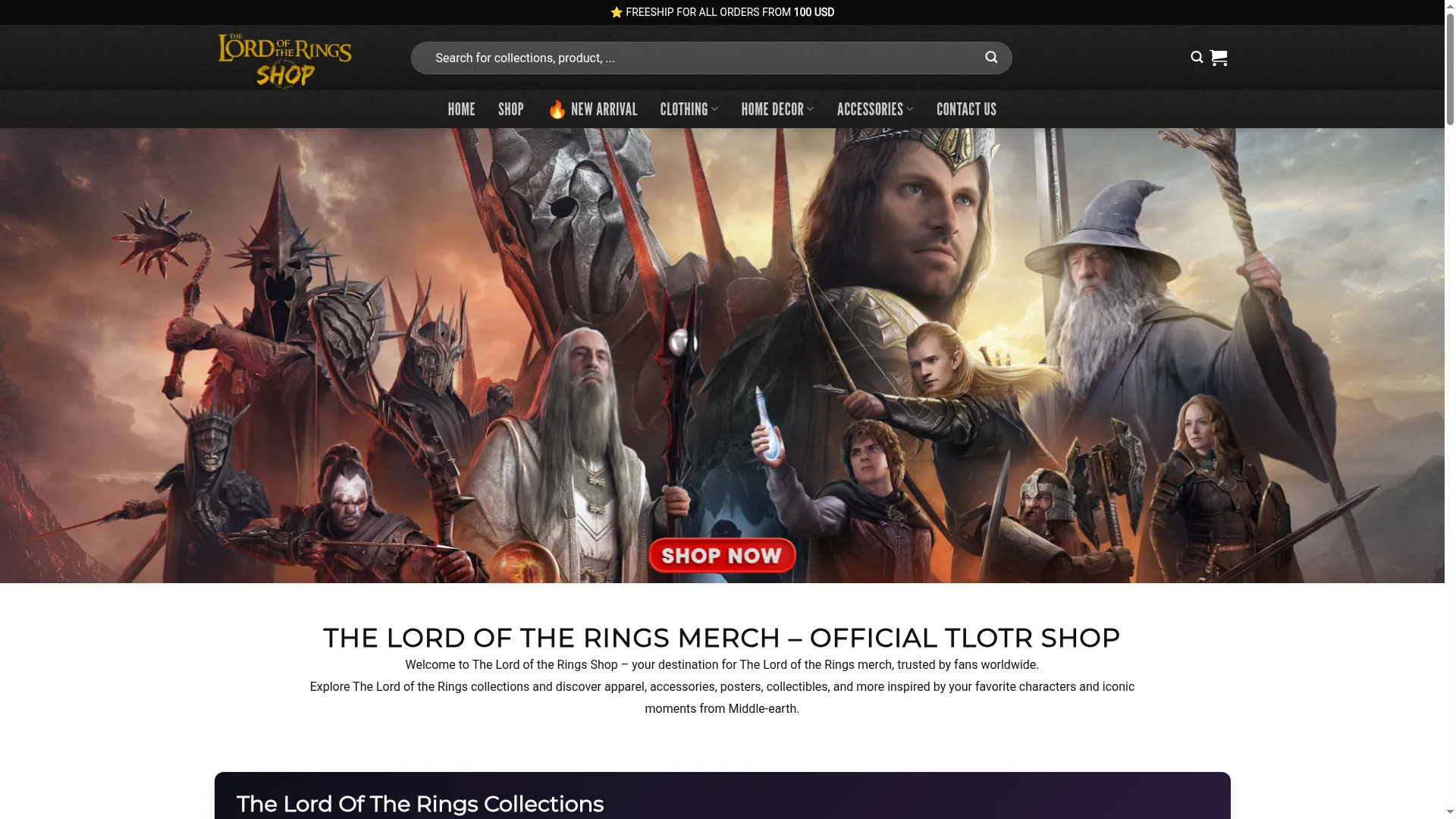 Thelordoftheringsshop.com