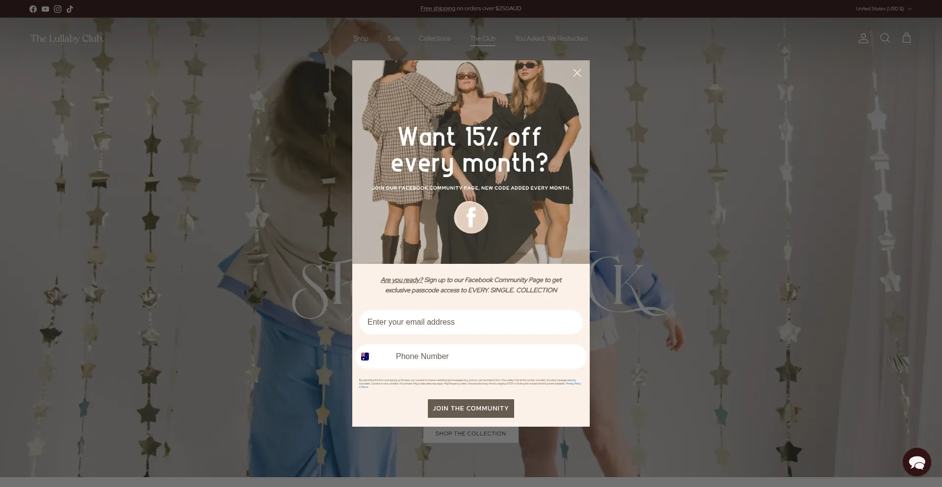 Website screenshot of Thelullabyclub.com.au