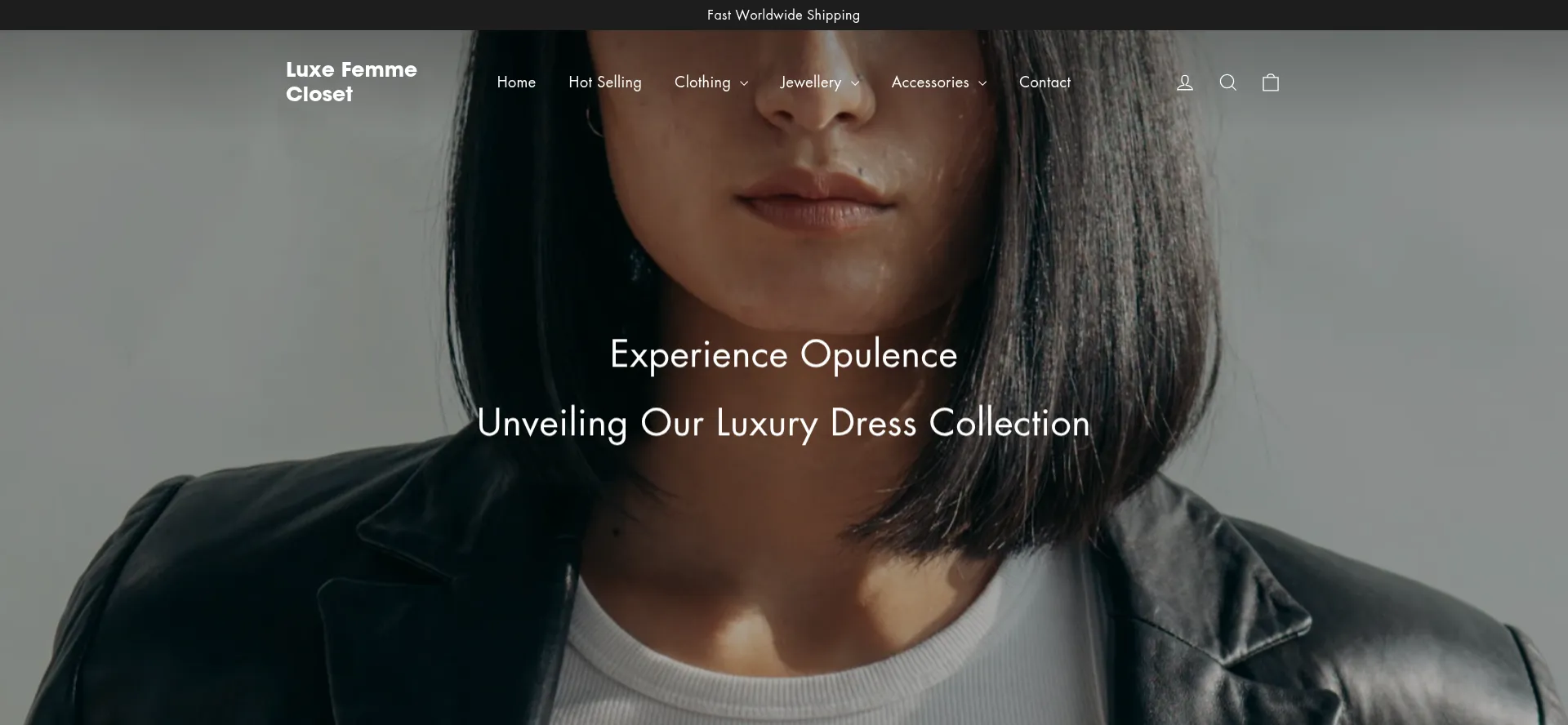 Website screenshot of Theluxefemme.shop