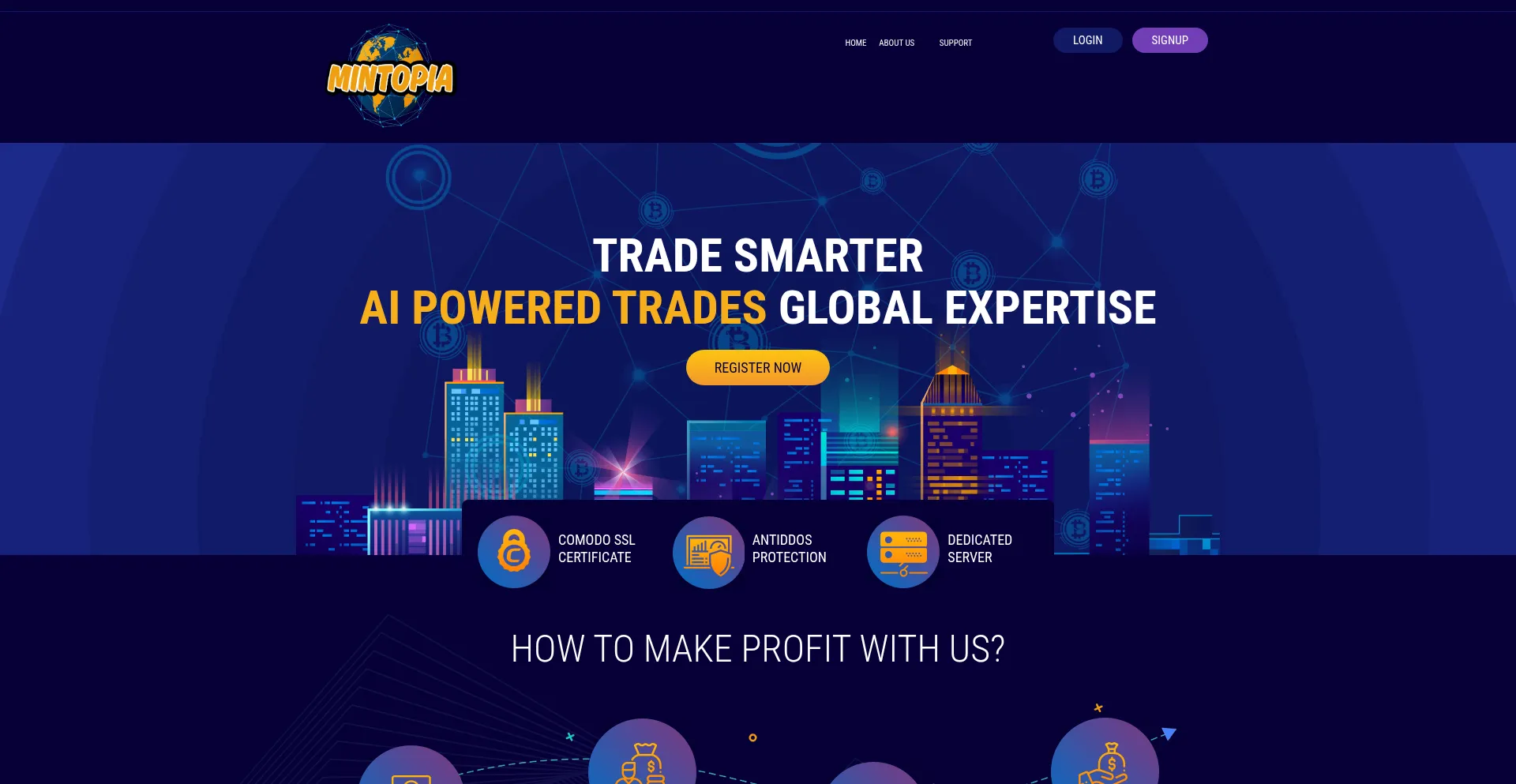 Website screenshot of Themintopia.com