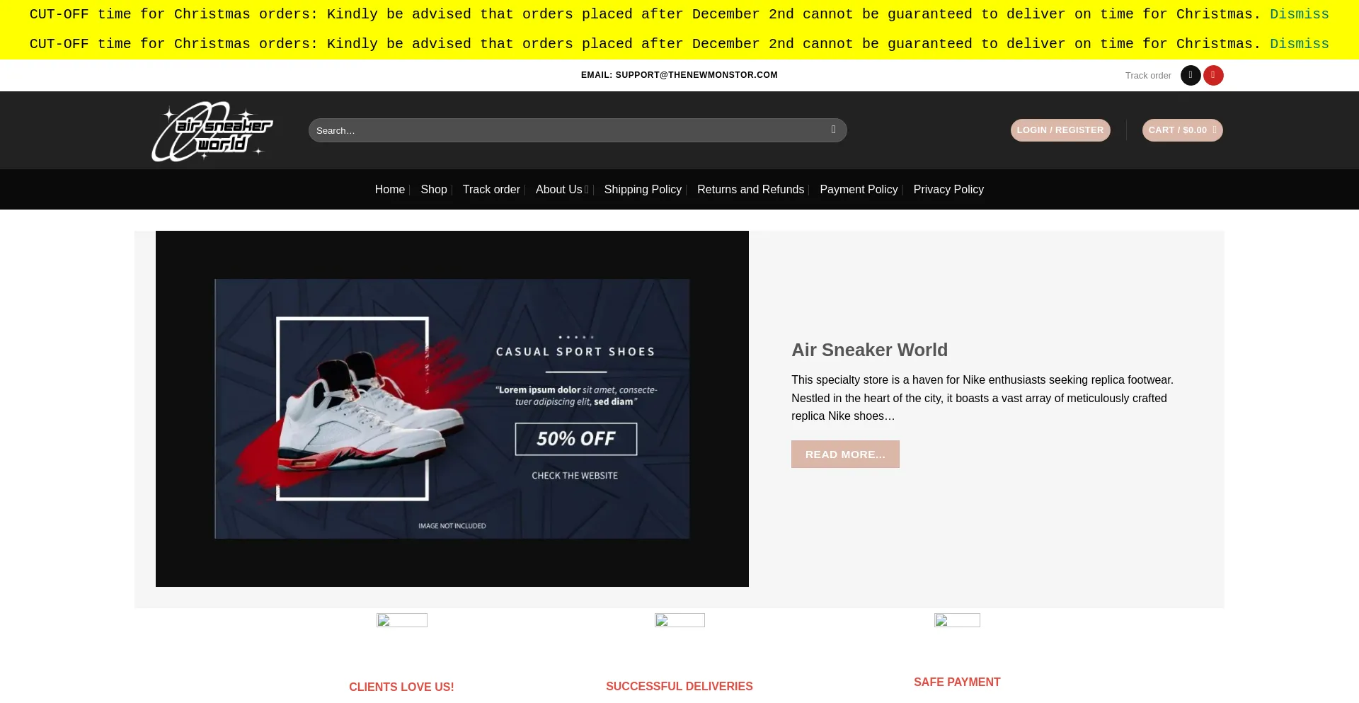 Website screenshot of Thenewmonstor.com