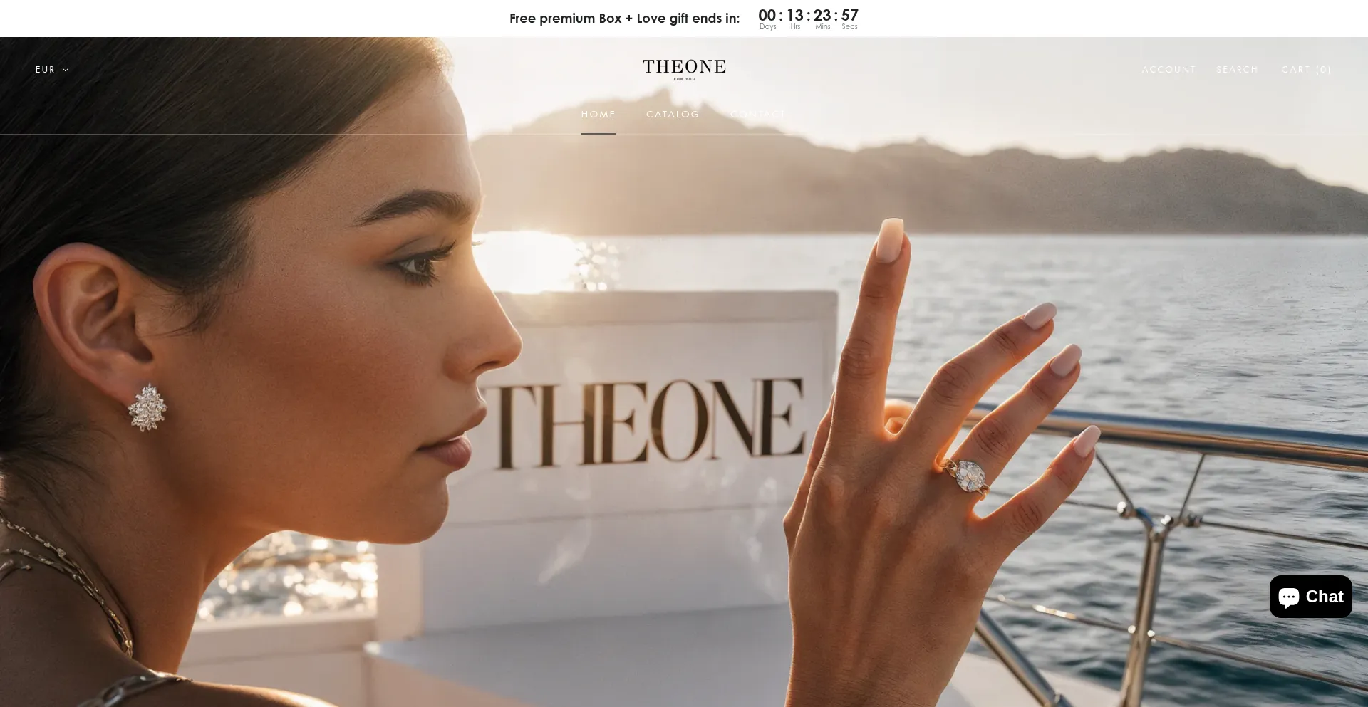 Website screenshot of Theonejewelry.store