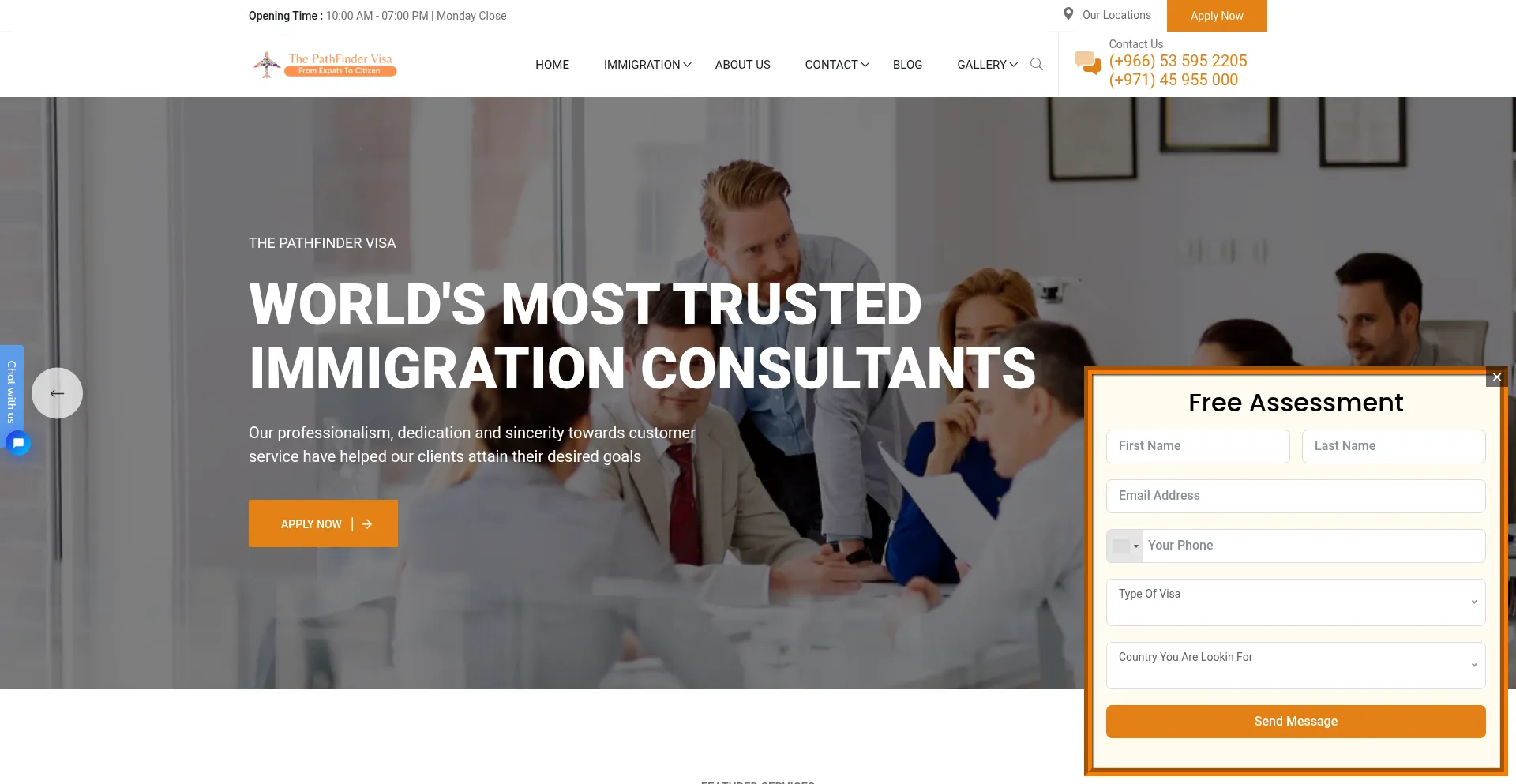Website screenshot of Thepathfindervisa.com
