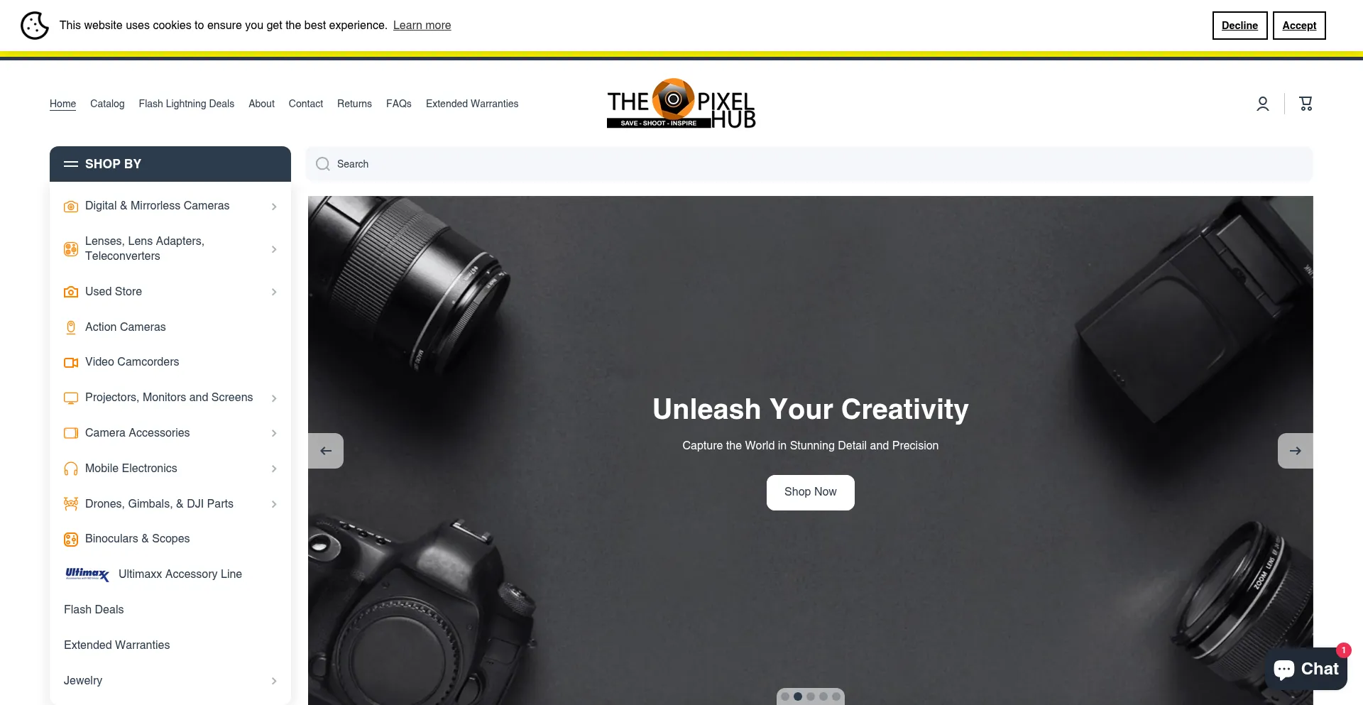 Website screenshot of Thepixelhub.com