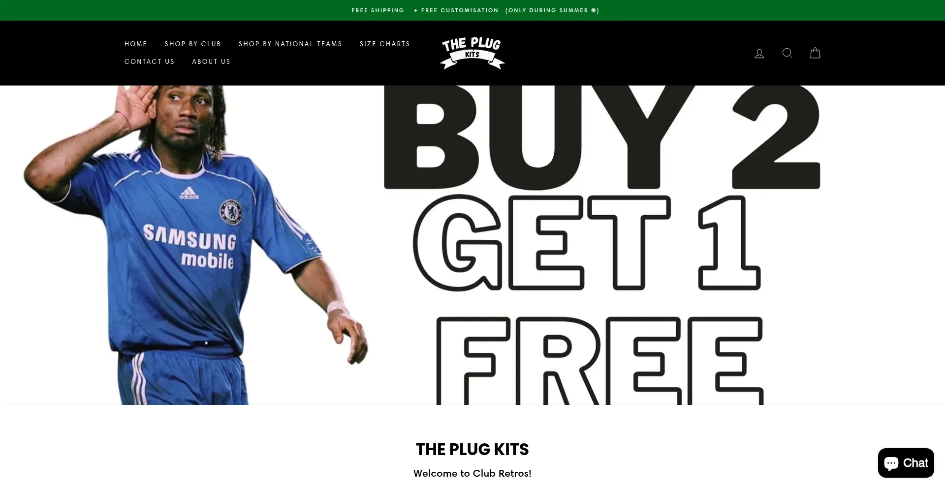 Website screenshot of Theplugkit.shop
