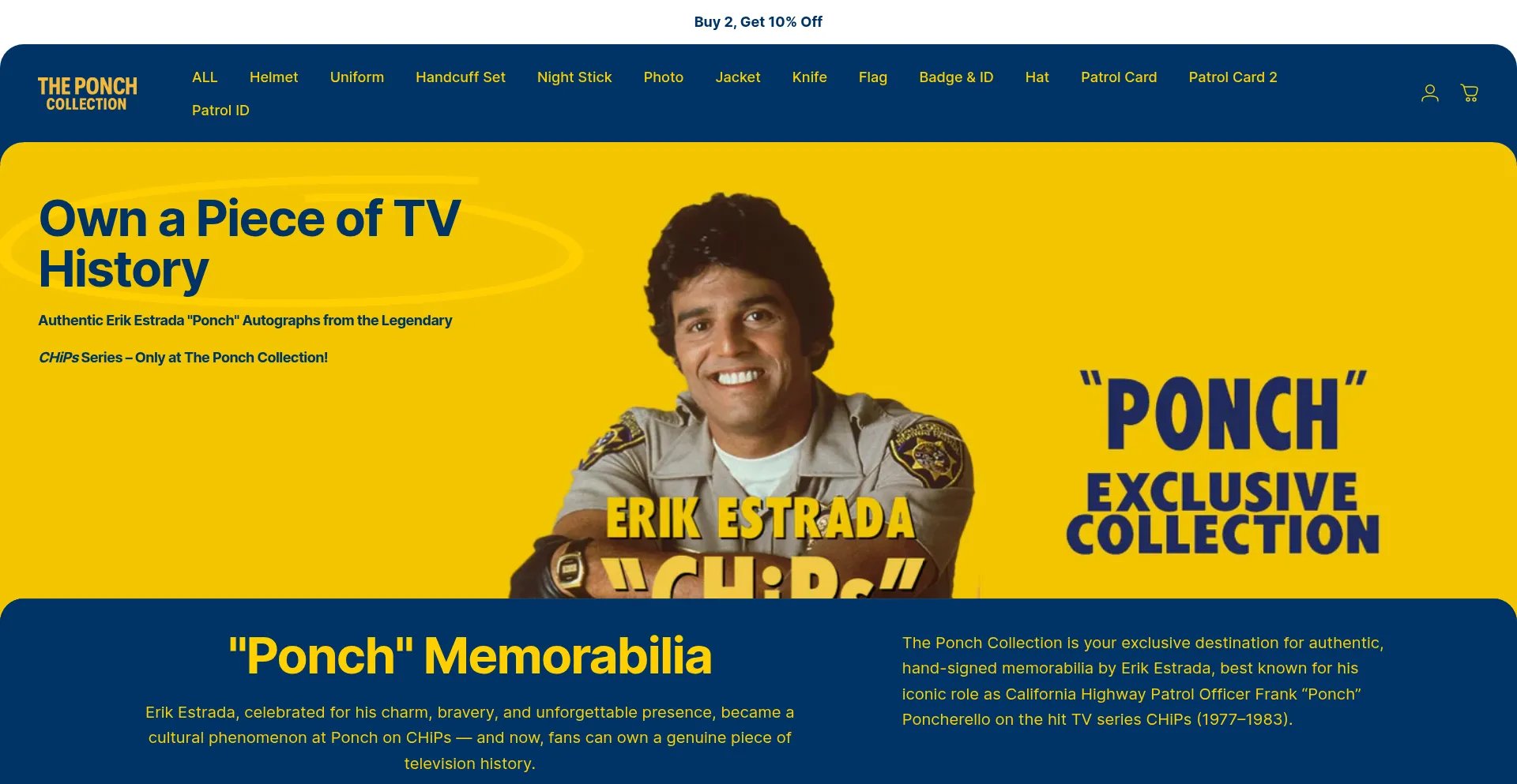 Website screenshot of Theponchcollection.com