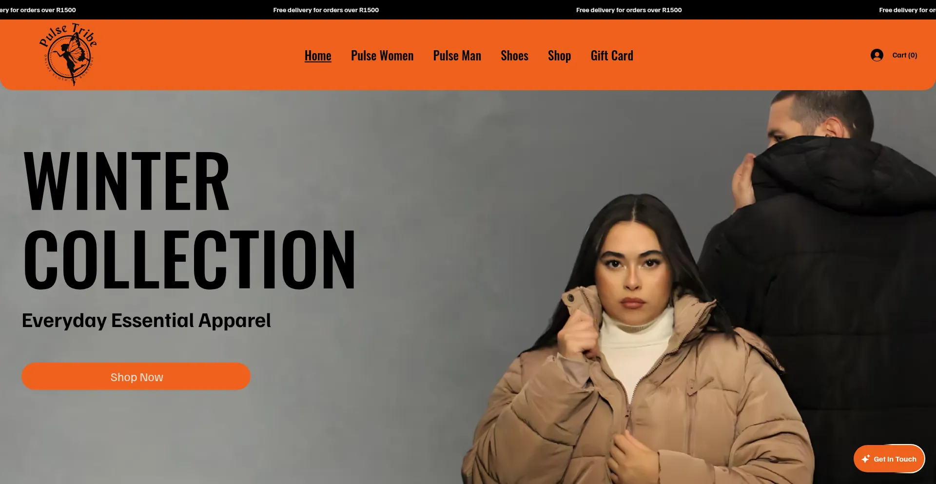 Website screenshot of Thepulsetribe.co.za