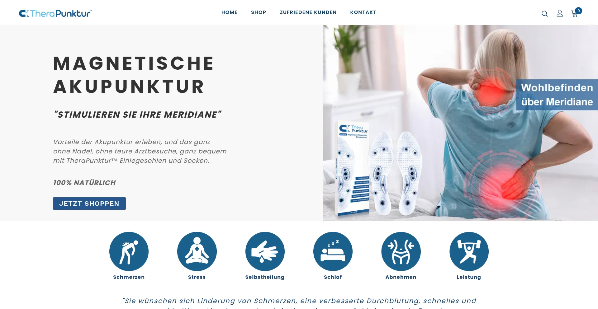 Website screenshot of Therapunktur.com