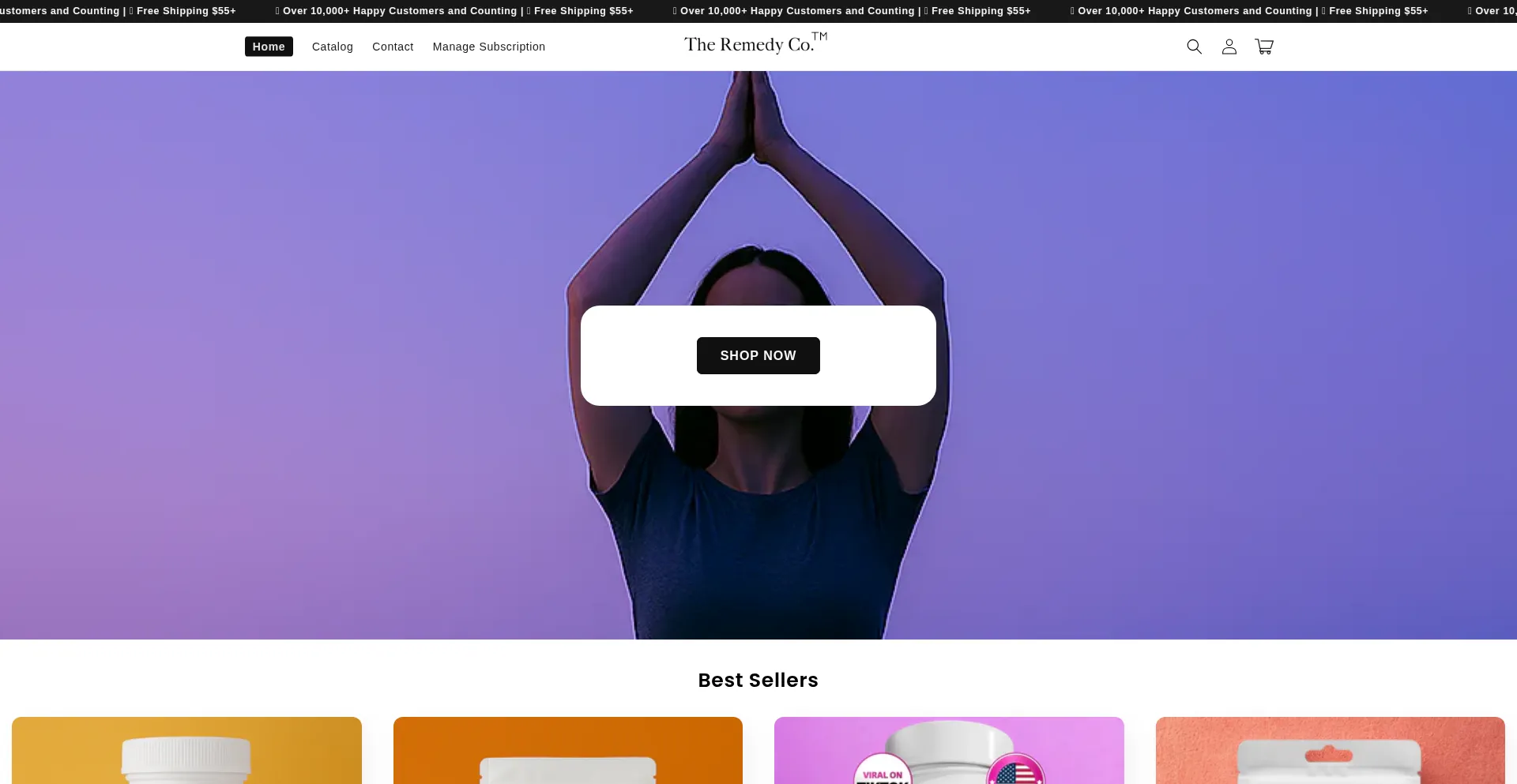 Website screenshot of Theremedyco.store