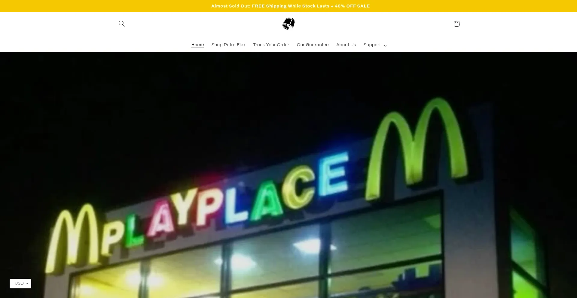 Website screenshot of Theretroflex.com