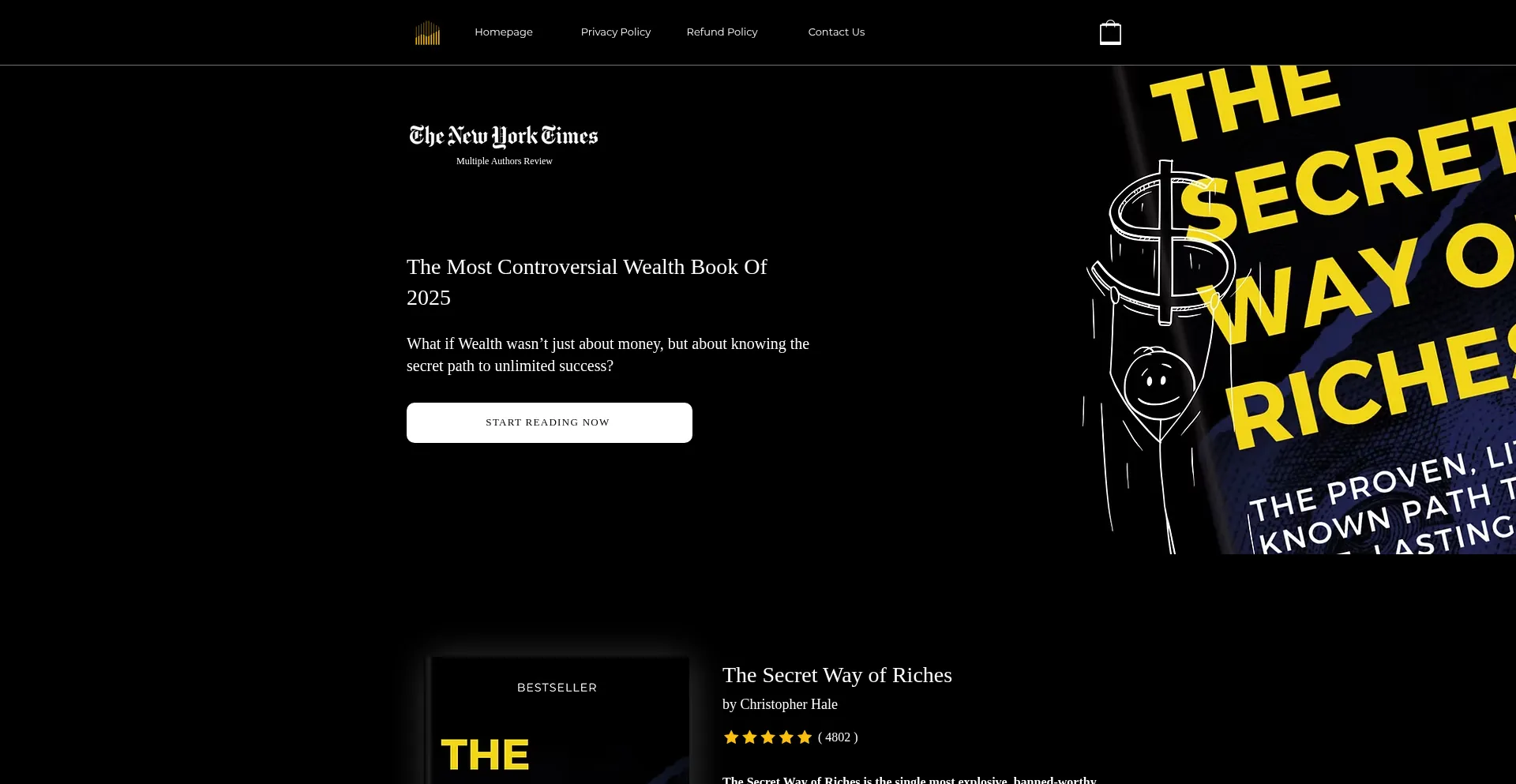 Website screenshot of Thesecretwayofriches.com