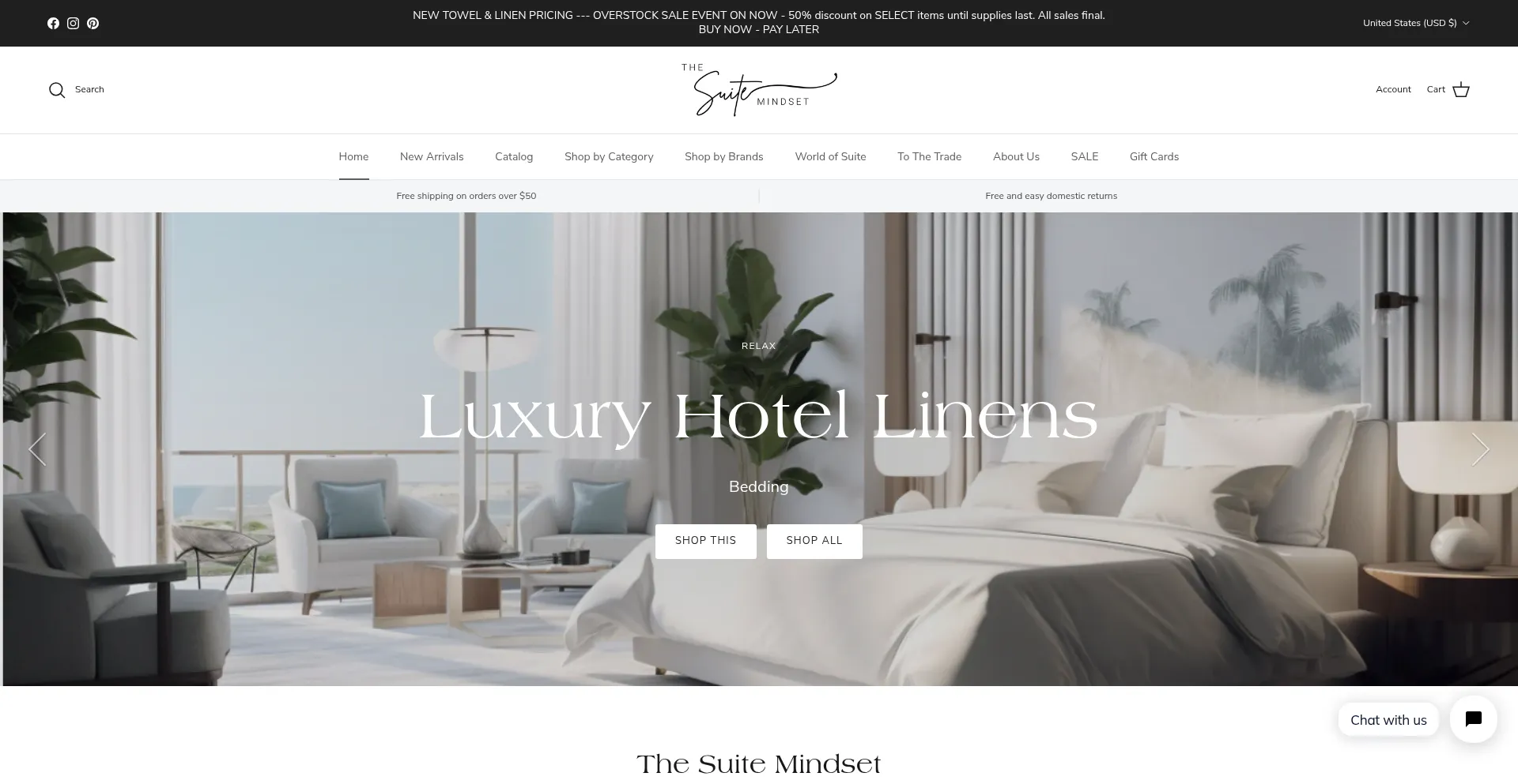 Website screenshot of Thesuitemindset.com