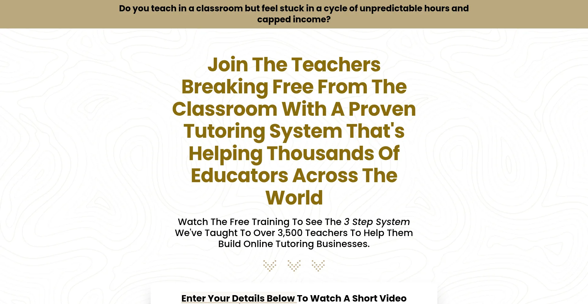 Website screenshot of Theteacherproject.com