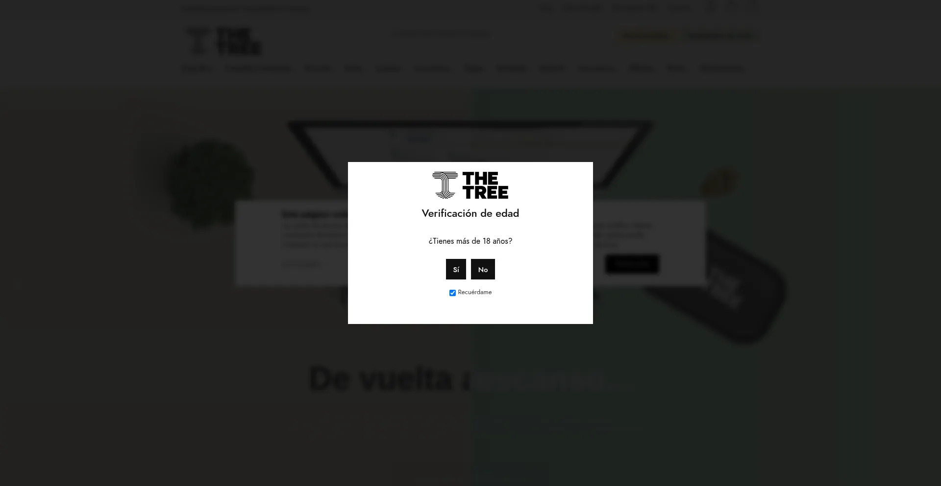 Website screenshot of Thetreecbd.com