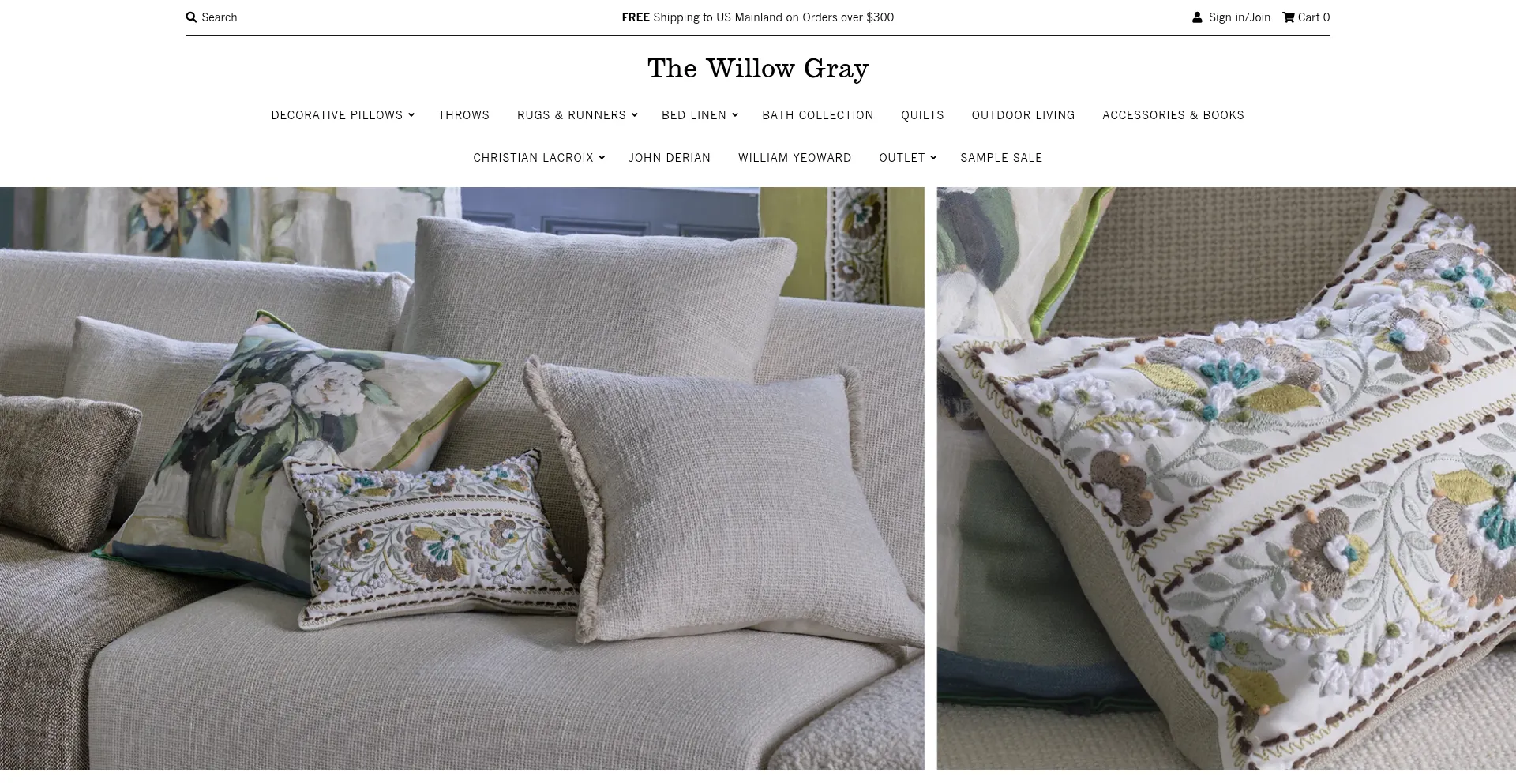 Website screenshot of Thewillowgray.com