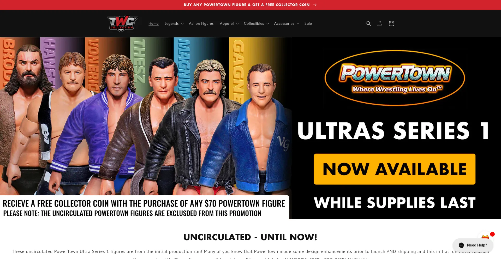 Website screenshot of Thewrestlingcollection.com