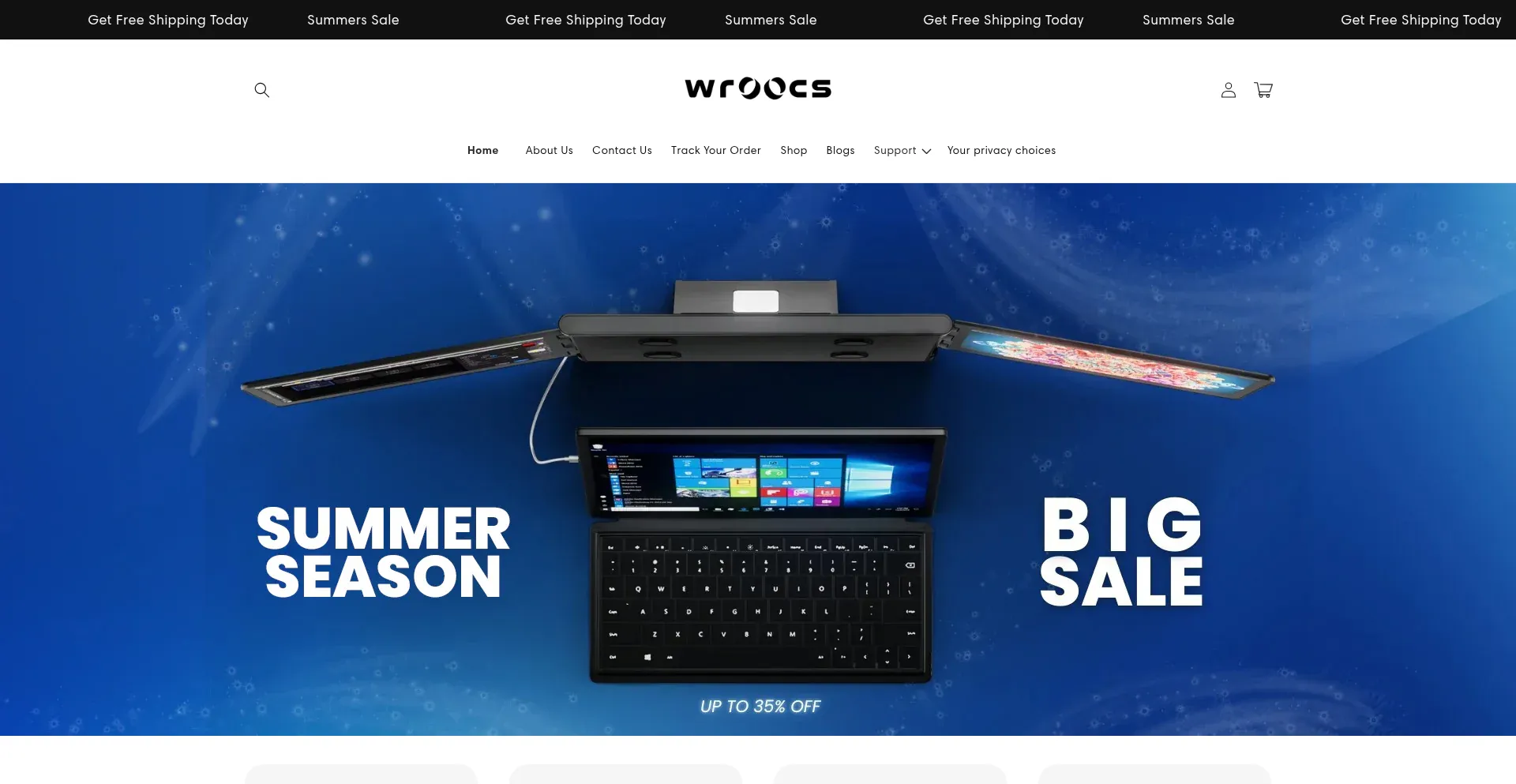Website screenshot of Thewroocs.com